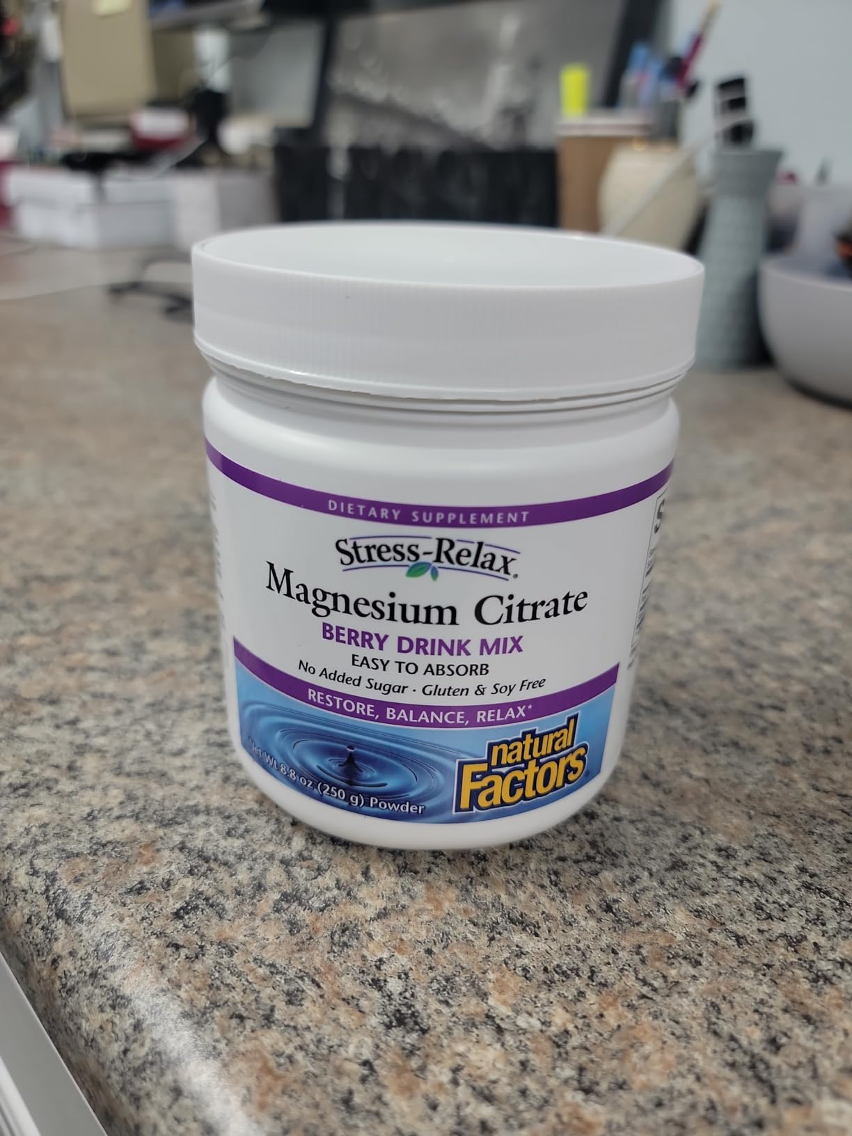 Natural Factors Magnesium Citrate Powder - Body Health Support Supplement for Cellular Support - Magnesium Powder Supplement Aids Muscle Health & Relaxation - 8.8 oz (75 Servings), Berry Flavor customer photo 1
