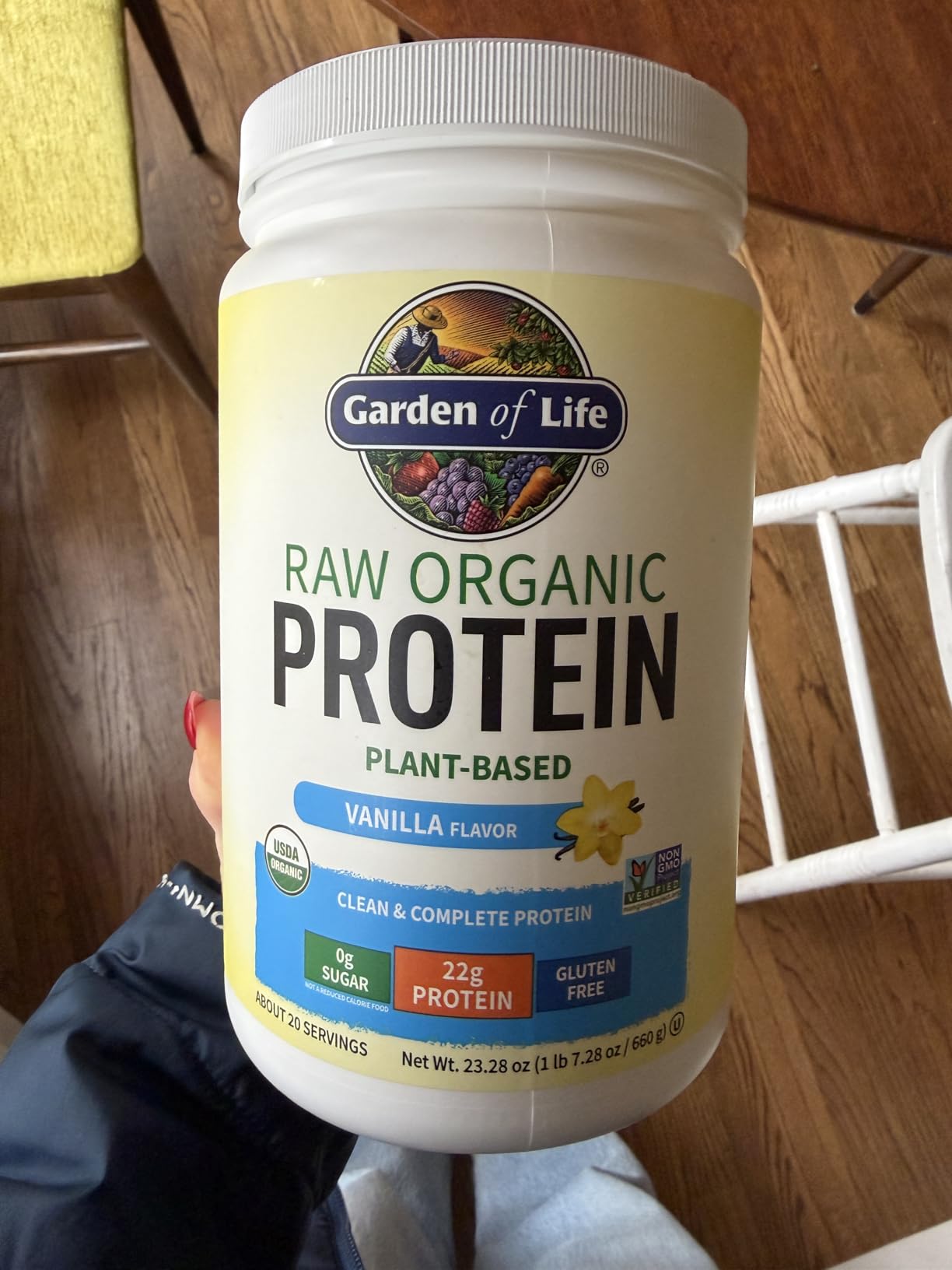 Garden of Life Protein Powder, Vegan Protein Powder, BCAA, Probiotics & Digestive Enzymes, Gluten & Lactose Free, Vanilla, 20 Servings customer photo 1
