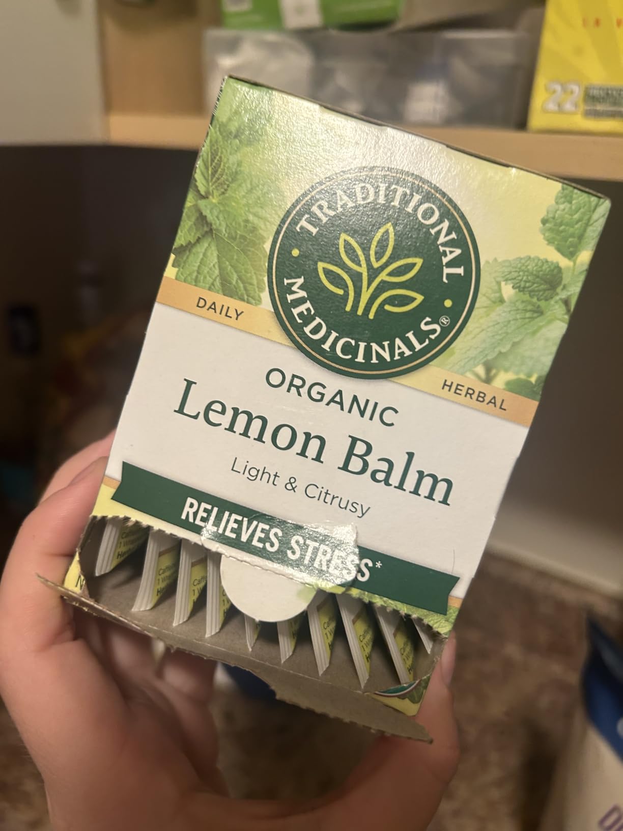 Traditional Medicinals Organic, Lemon Balm - Supports Stress Relief & Digestive Health - Kosher, Non-GMO, Caffeine-Free, Compostable - 16 Tea Bags customer photo 1