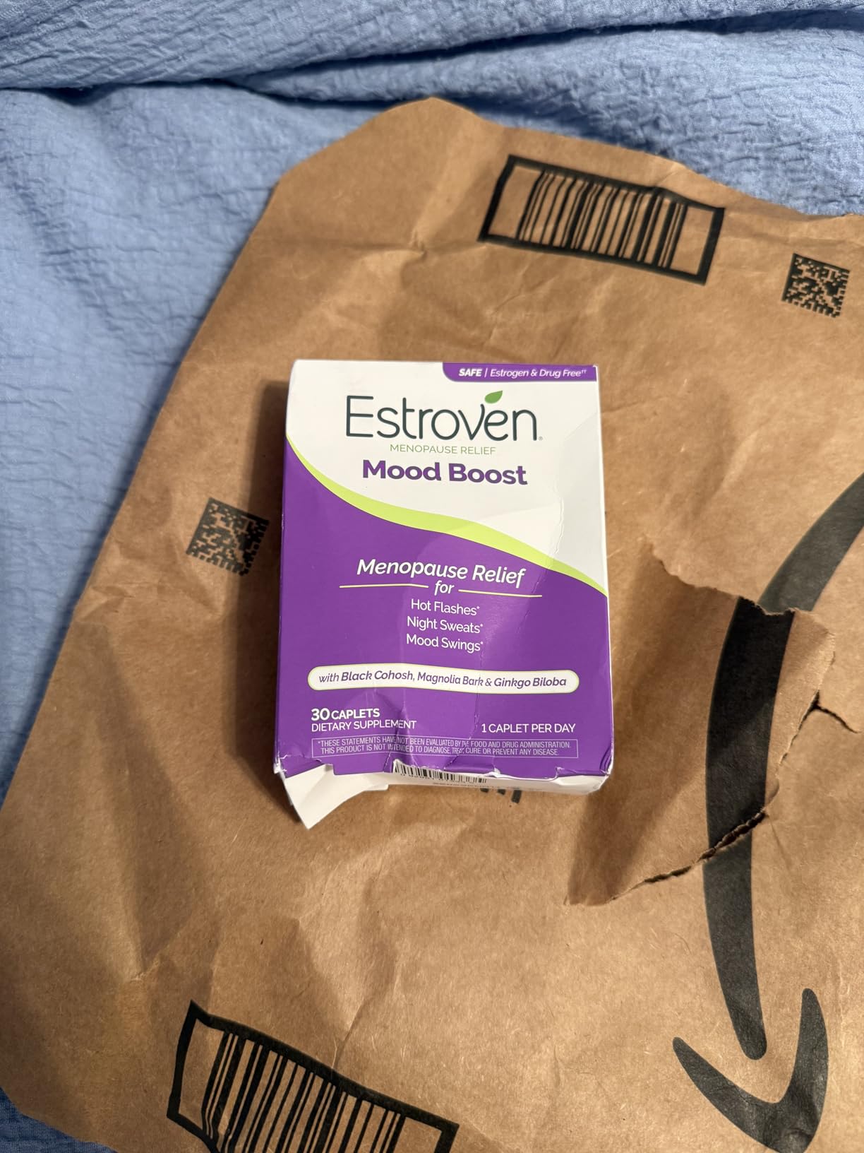Estroven Mood Boost for Menopause Relief, Helps Reduce Hot Flashes & Night Sweats, Helps Manage Mood Swings, 30 Count customer photo 1