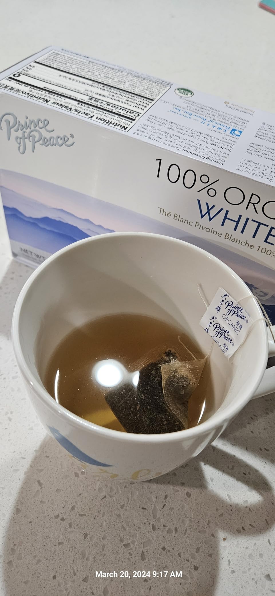 Prince of Peace Organic White Tea 100ct customer photo 2