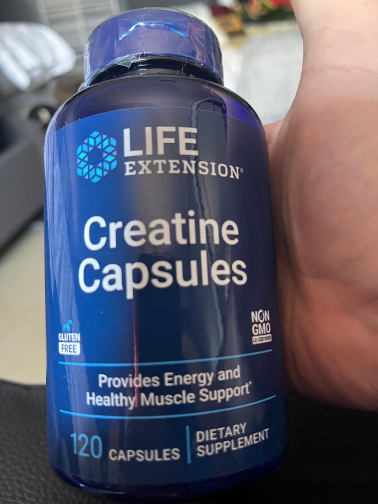 Life Extension Creatine Capsules - Creatine Monohydrate - Promotes Strength, Lean Muscle, Healthy Endurance - Non-GMO, Gluten-Free - 120 Capsules customer photo 1