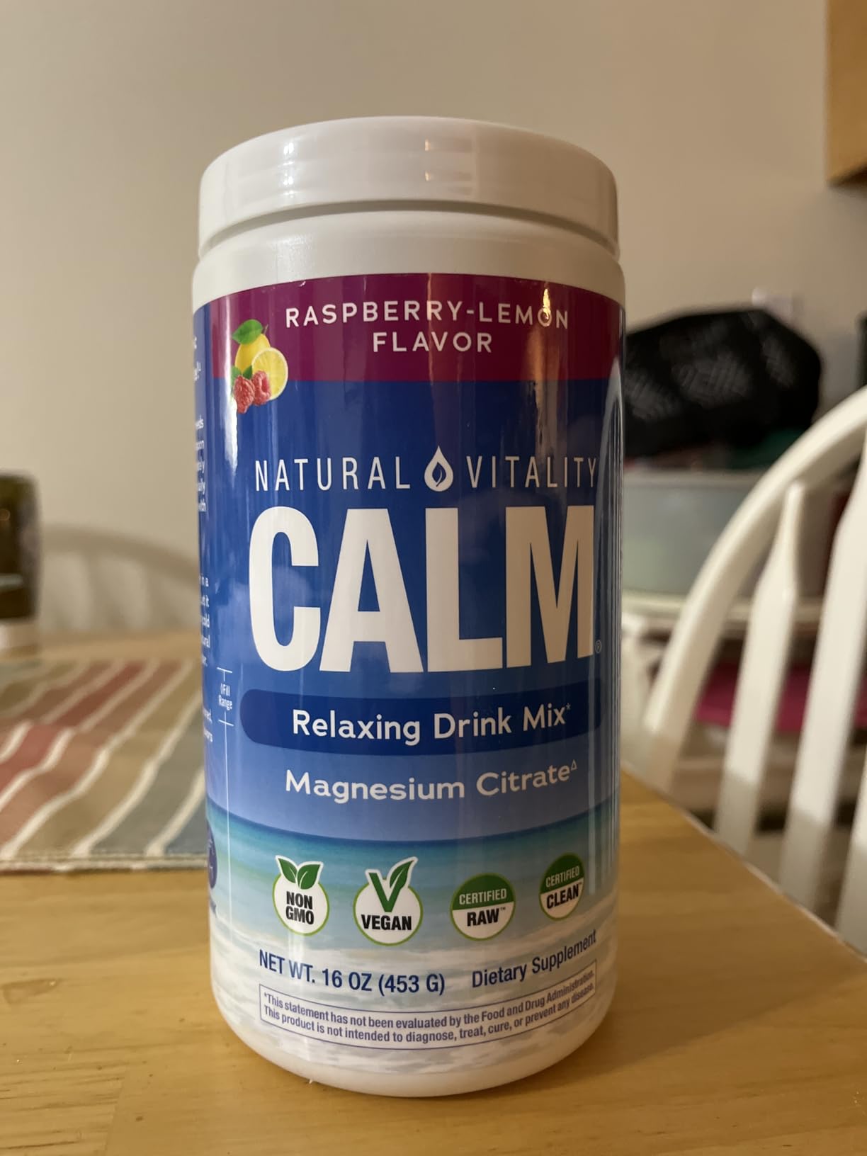Natural Vitality Calm Magnesium 16oz Powder | Raspberry Lemon Flavored Supplement | Non-GMO, Vegan & Gluten Free Formula customer photo 1