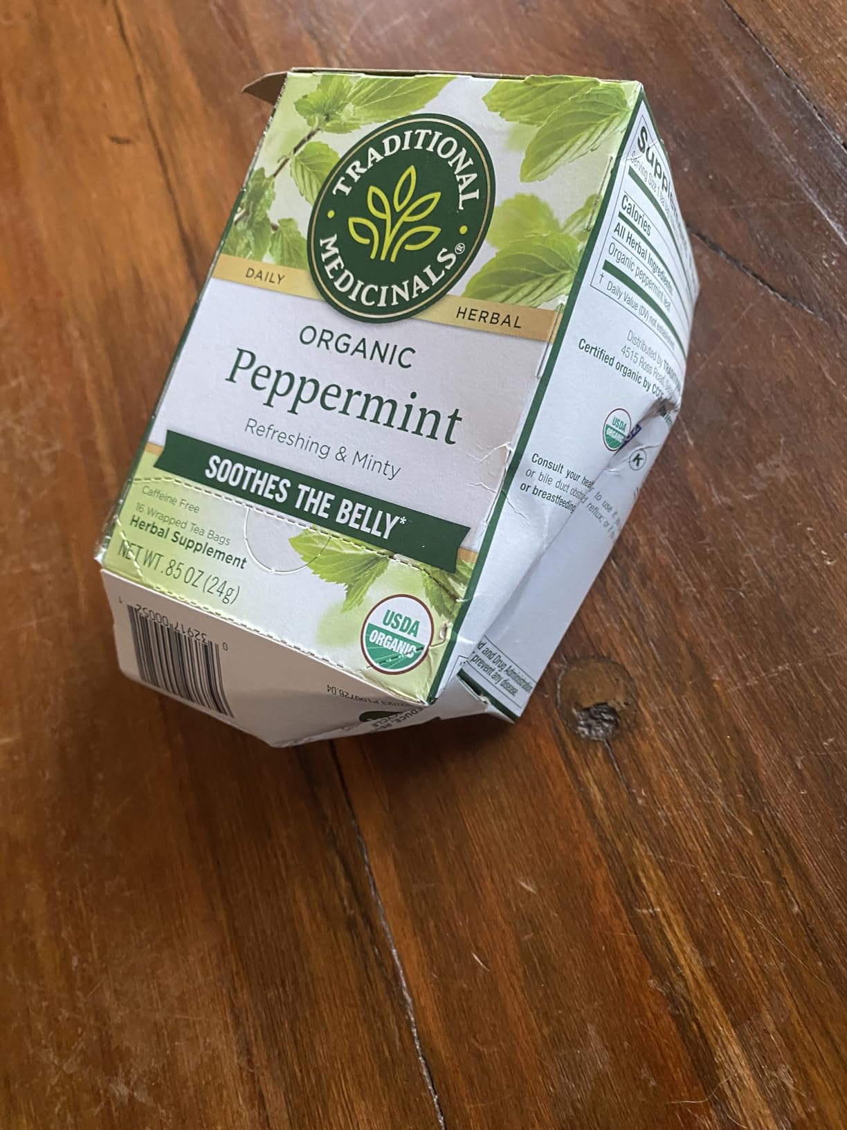 Traditional Medicinals Organic, Peppermint Tea - Helps Soothe Belly from Occasional Gas and Bloating - Kosher, Non-GMO, Caffeine-Free, Compostable - 16 Tea Bags customer photo 2