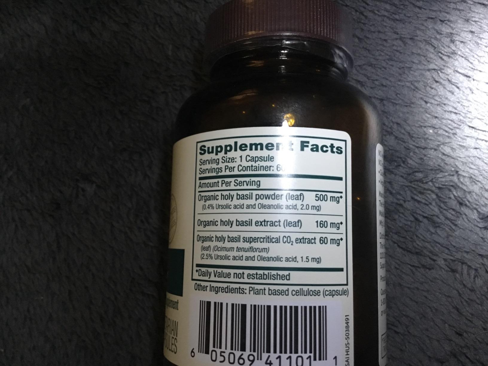 Himalaya Holy Basil - Herbal Adrenal Support for Stress Relief, Reduce Cortisol, Relaxation, Energy Support and Occasional Sleeplessness - Vegan, Non-GMO, Gluten Free, 720 mg, 60 Capsules customer photo 2