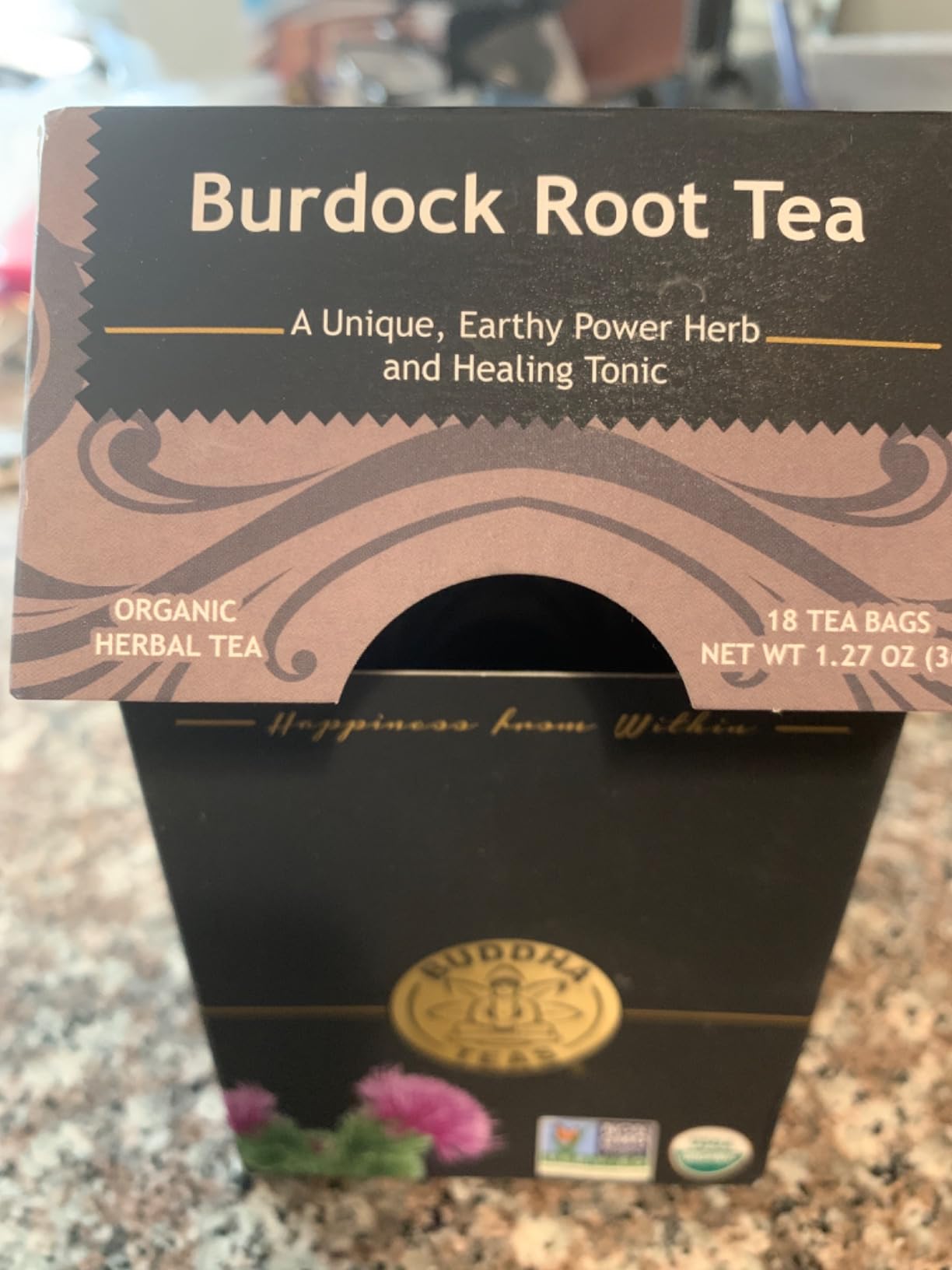 Buddha Teas - Burdock Root - Organic Herbal Tea - For Health & Wellbeing - With Antioxidants, Minerals & Vitamin C - Caffeine Free - 100% Kosher & Non-GMO - 18 Tea Bags (Pack of 1) customer photo 2