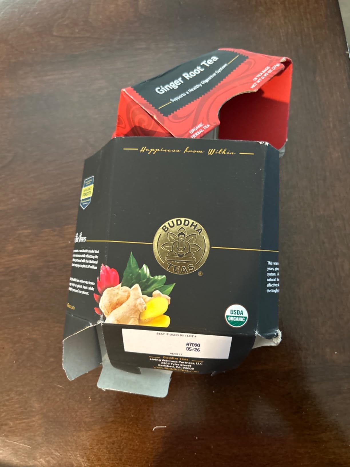 Buddha Teas - Organic Ginger Root Tea - Herbal Tea - For Health & Wellbeing - With Antioxidants & Minerals - Clean Ingredients - Caffeine Free - OU Kosher & Non-GMO - 18 Tea Bags (Pack of 1) customer photo 2