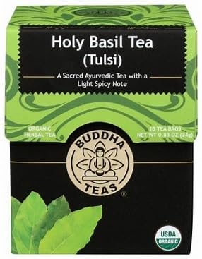 Buddha Teas - Holy Basil - Organic Herbal Tea - For Cognitive Balance & Overall Health - Ayurvedic Tulsi - With Antioxidants - Caffeine Free - 100% Kosher & Non-GMO - 18 Tea Bags (Pack of 1) customer photo 1