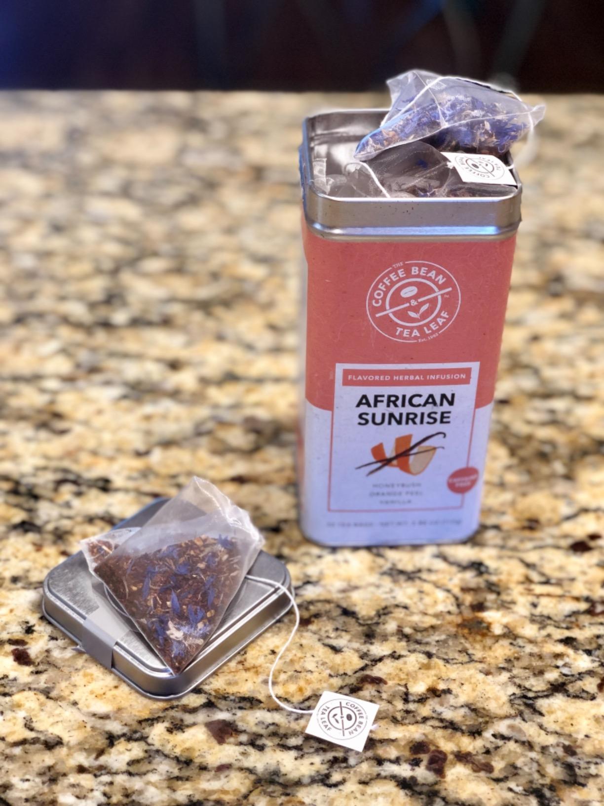 The Coffee Bean & Tea Leaf African Sunrise Herbal Tea Honeybush, Naturally Caffeine-Free, Whole Leaf Tea Bags, 20ct customer photo 2