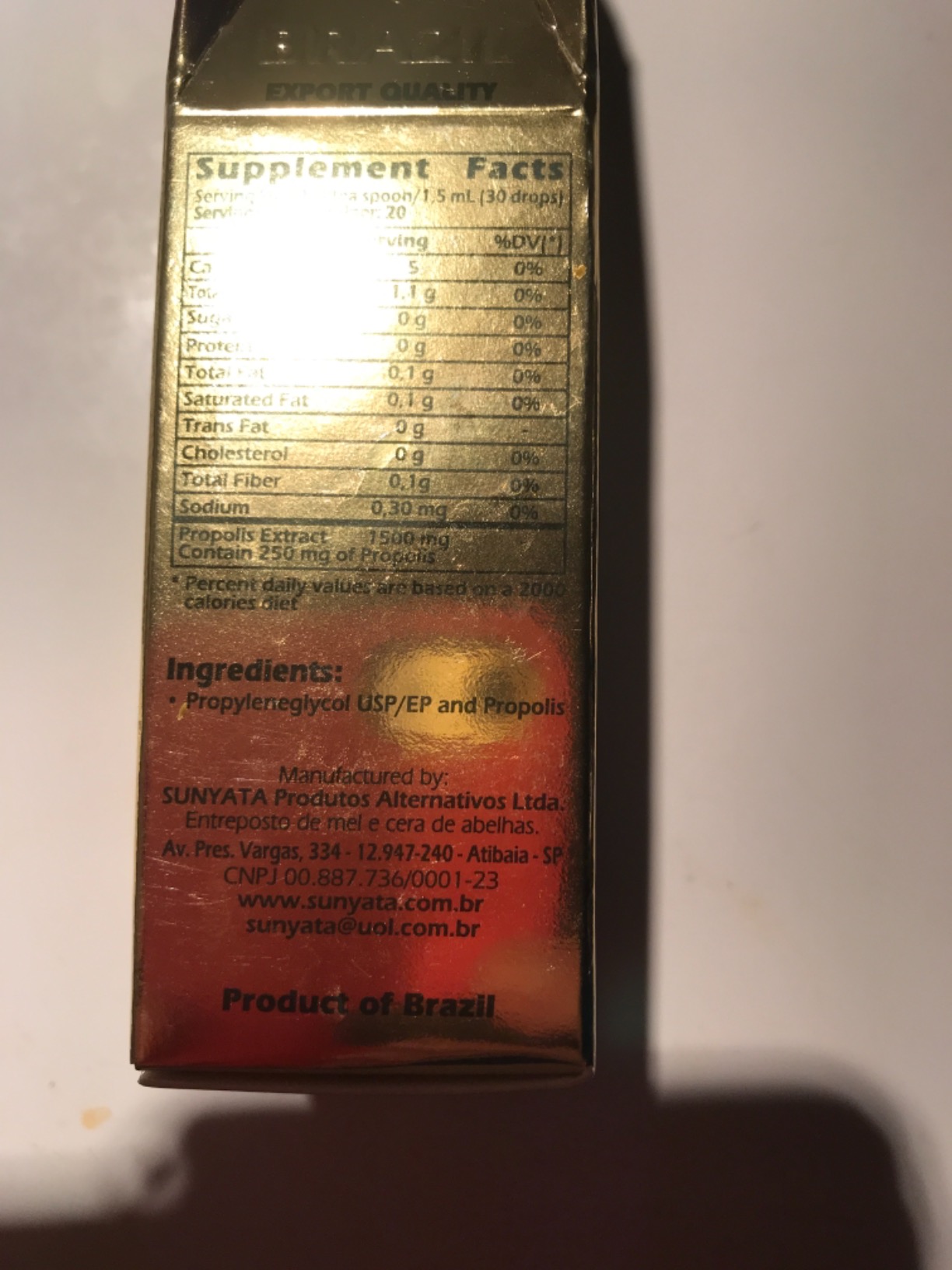 Sunyata Brazilian Green Bee Propolis Liquid Extract - No Alcohol, Natural Immune Support & Antioxidant, Premium Concentrate, 30ML (1 Pack) customer photo 1