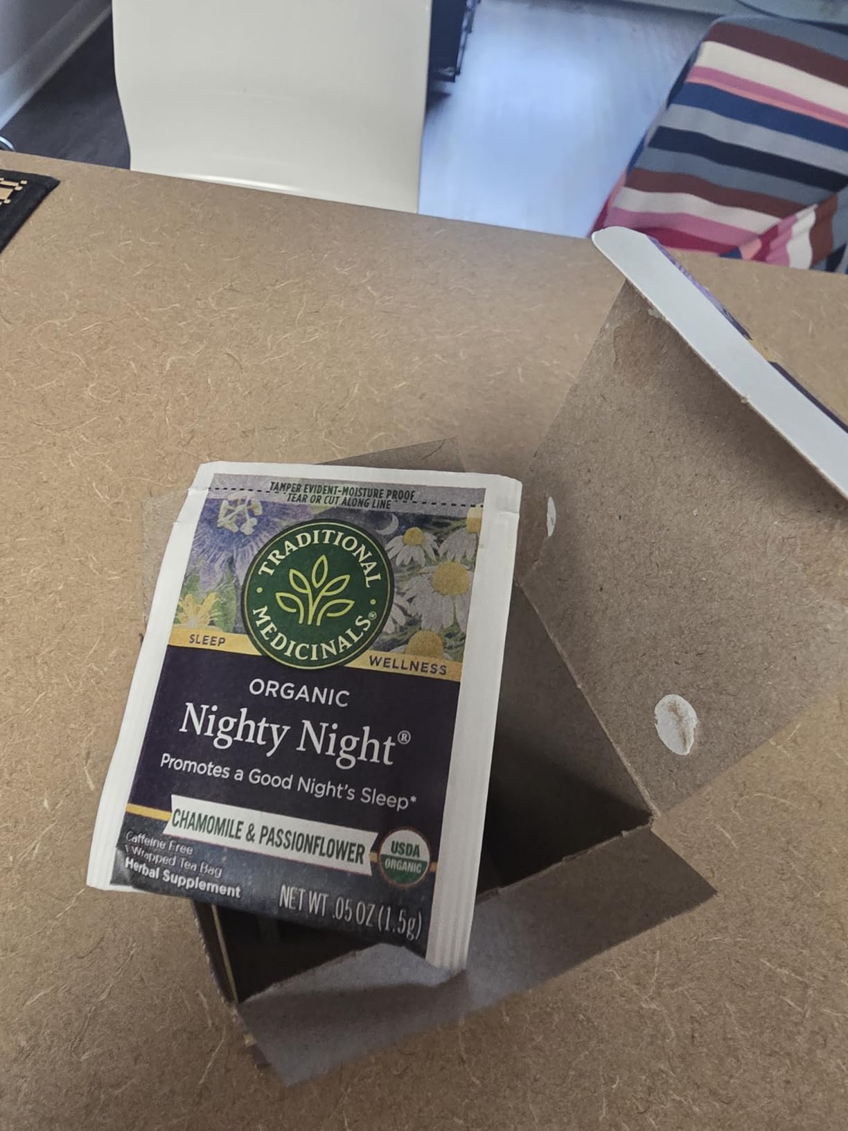 Traditional Medicinals Organic, Nighty Night Tea, Chamomile & Passionflower - Herbal Sleep Aid Teas - Kosher, Non-GMO, Caffeine-Free, Compostable - 16 Tea Bags customer photo 1