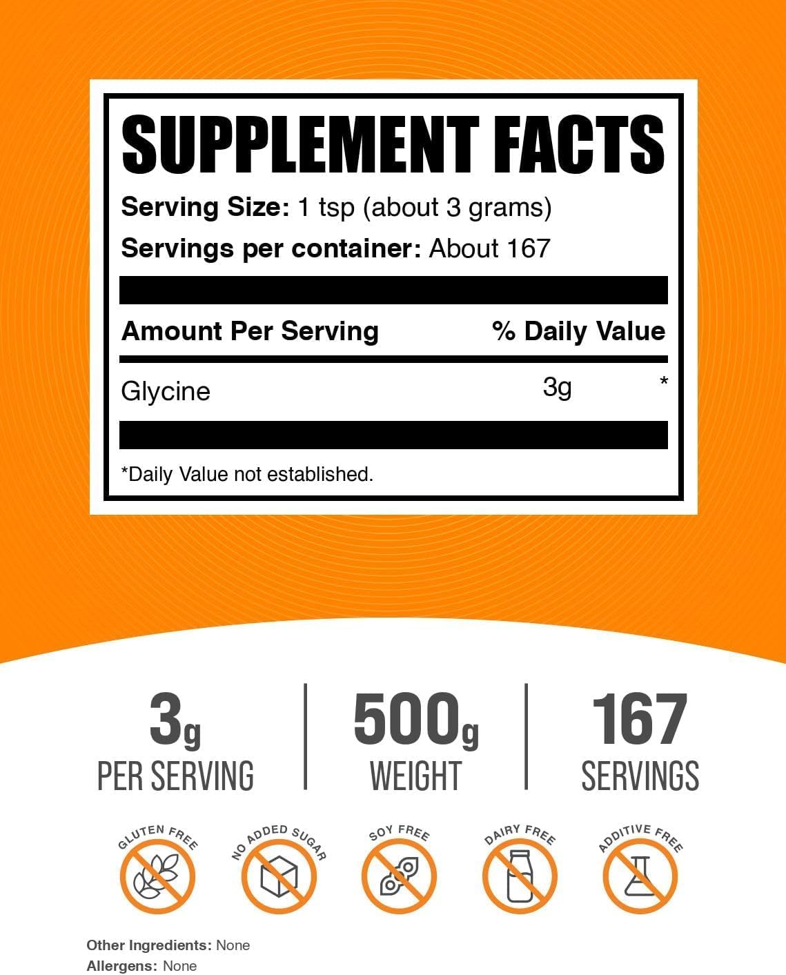 BulkSupplements.com Glycine Powder - Glycine Supplements, Amino Acid Supplement - Unflavored & Gluten Free, 3g per Serving, 500g (1.1 lbs) customer photo 2