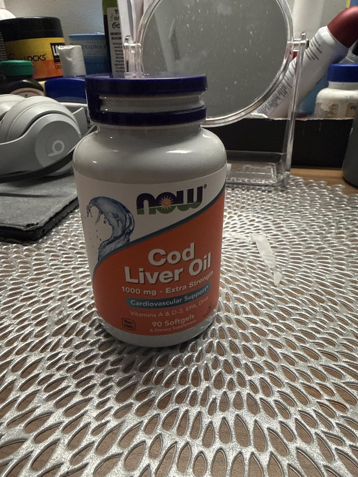 NOW Foods Supplements, Cod Liver Oil, Extra Strength 1,000 mg with Vitamins A & D-3, EPA, DHA, 90 Softgels customer photo 1