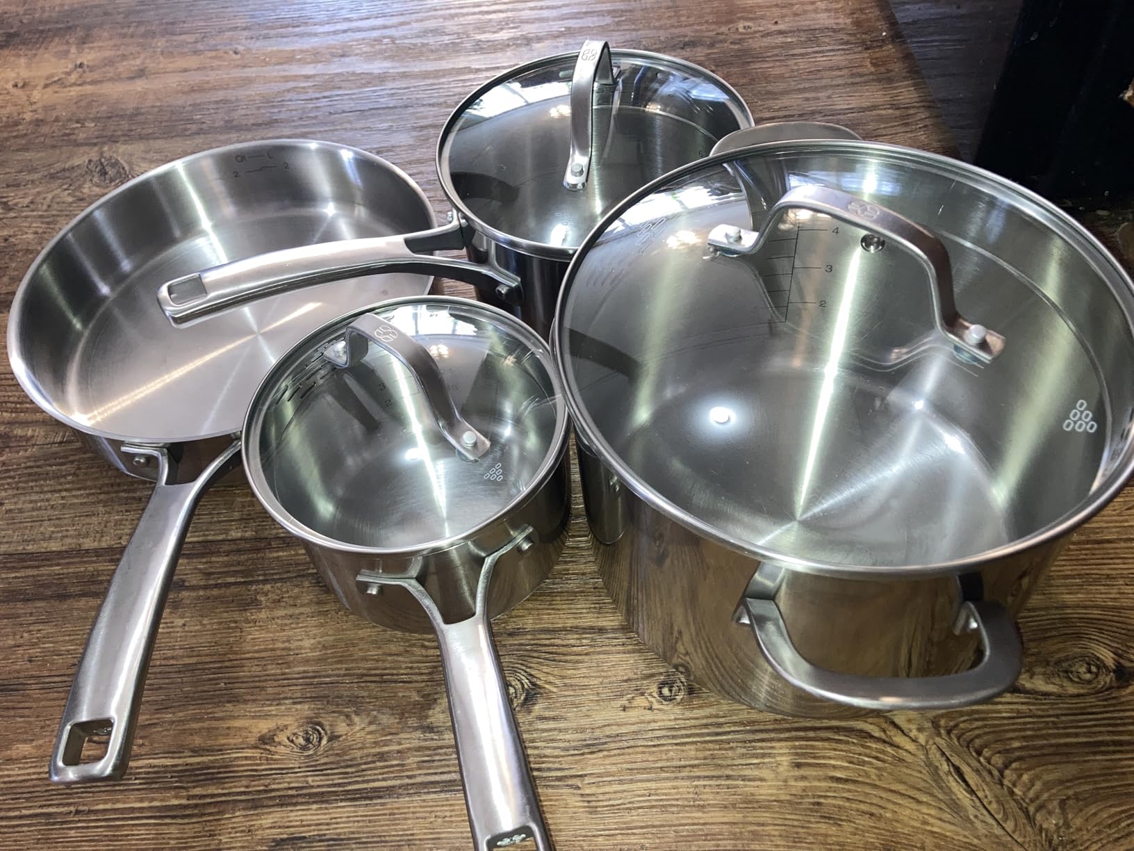 Calphalon Classic Stainless Steel Cookware Set, 10-Piece, Impact-Bonded Aluminum Base, Stay-Cool Handles, Oven Safe 450F customer photo 1