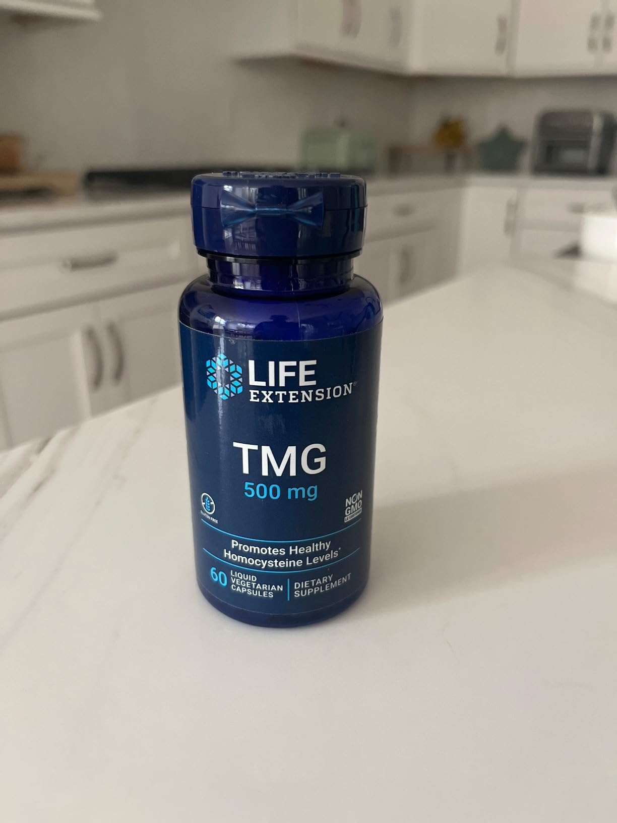 Life Extension TMG, Trimethylglycine, Encourages Healthy Homocysteine Levels, Non-GMO, Gluten-Free, Vegetarian, 60 Capsules customer photo 1