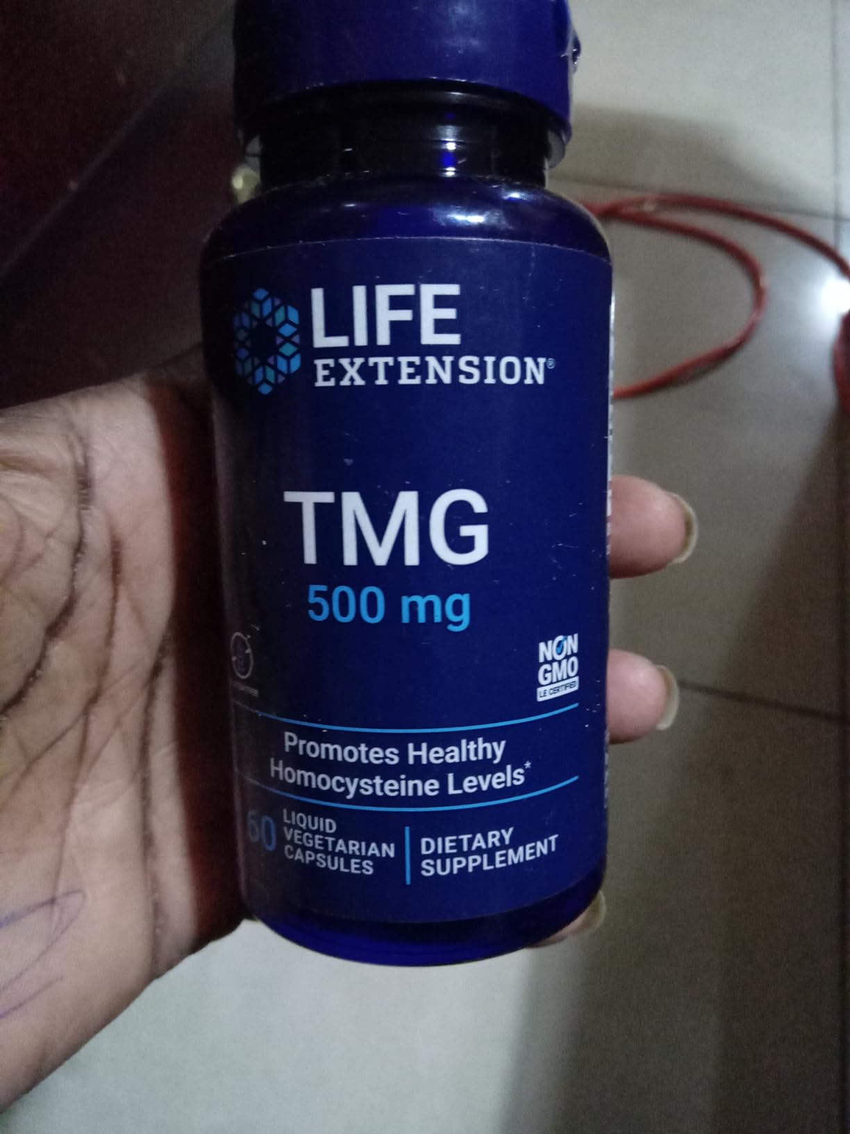 Life Extension TMG, Trimethylglycine, Encourages Healthy Homocysteine Levels, Non-GMO, Gluten-Free, Vegetarian, 60 Capsules customer photo 2