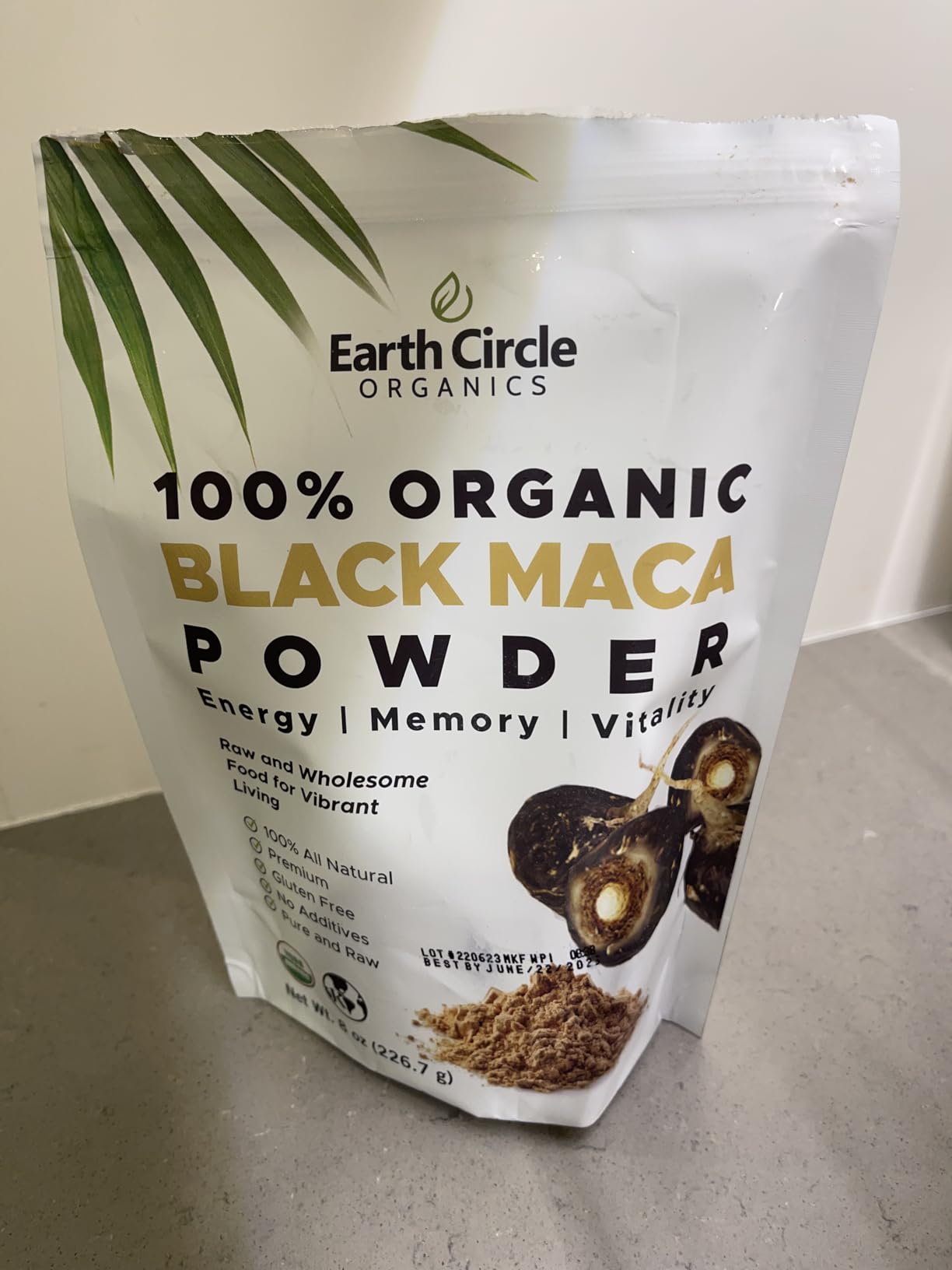 Earth Circle Organics Maca Powder, Black, 8 Ounce customer photo 1