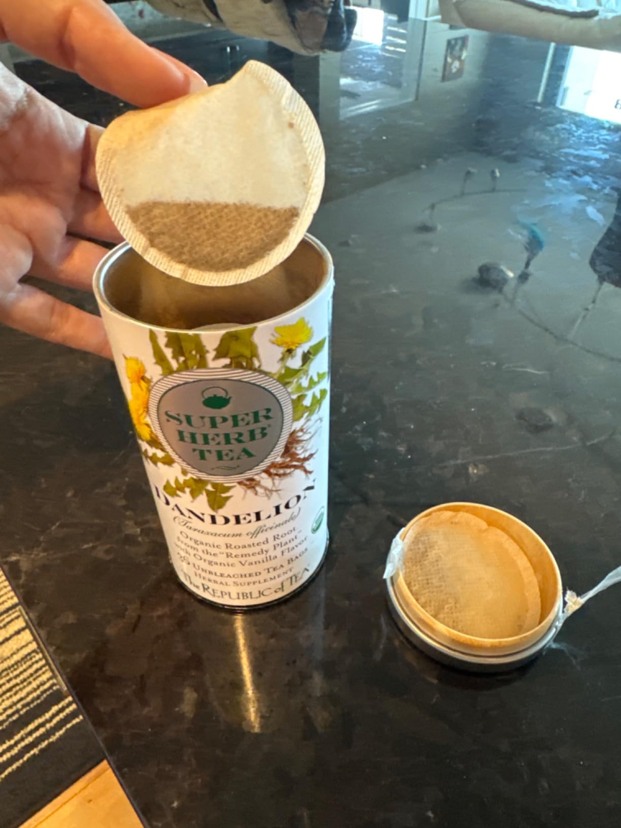 The Republic of Tea - Organic Dandelion SuperHerb Tea Tin, 36 Herbal Tea Bags, Naturally Caffeine-Free customer photo 2