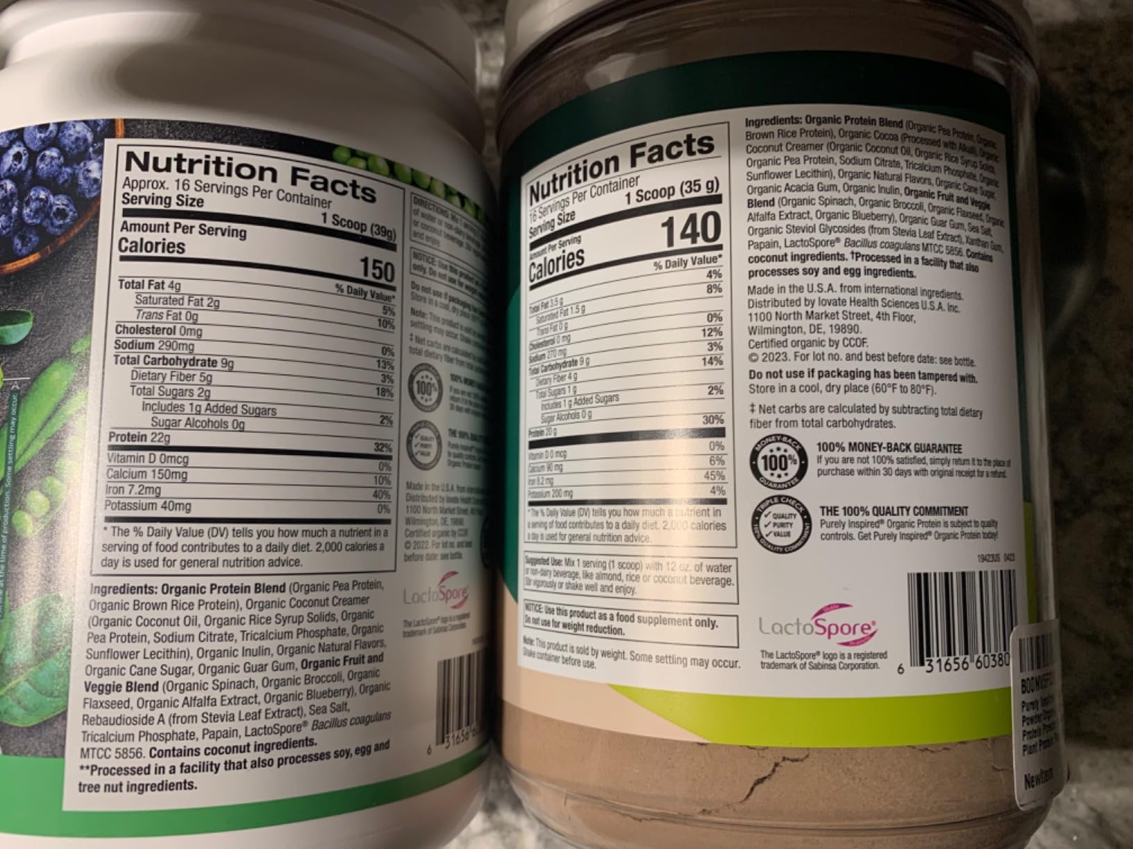 Purely Inspired Plant-Based Protein Powder for Men & Women, Creamy French Vanilla (16 Servings) - Vegan & Organic - 20g of Pea Protein Powder for Smoothies & Shakes - Dairy-Free, & Gluten-Free customer photo 2