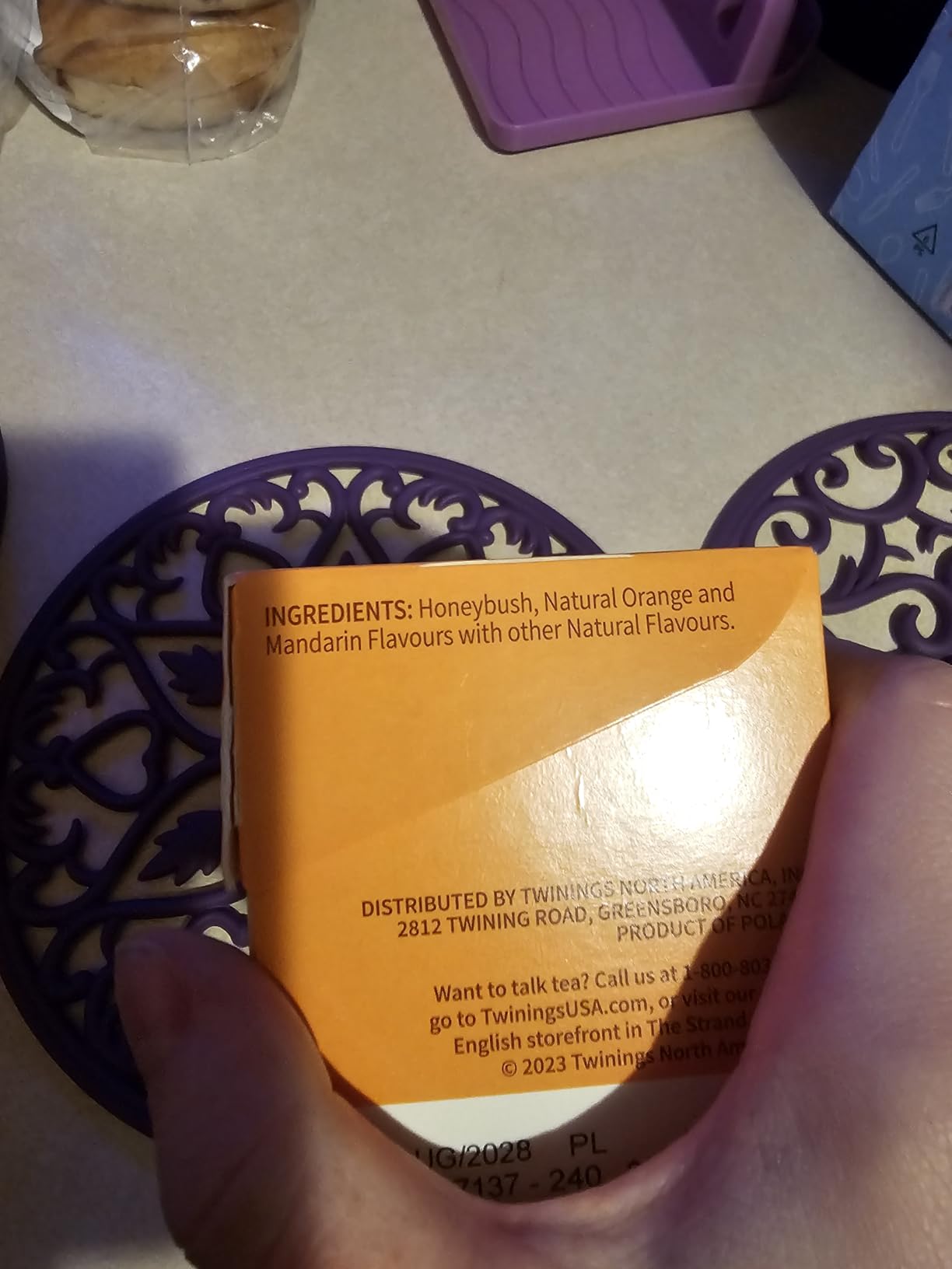 Twinings Honeybush, Mandarin, & Orange Herbal Tea Individually Wrapped Bags, 20 Count, Naturally Caffeine-Free, Enjoy Hot or Iced customer photo 2