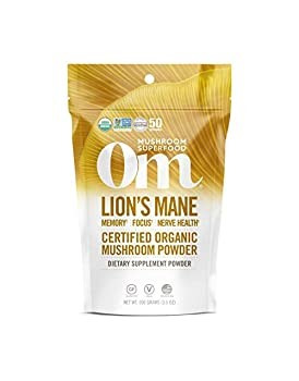 Om Lion's Mane Mushroom Powder - Organic Mushroom Supplement and Nootropic - Support Memory, Focus and Nerve Health, 3.5 oz (50 Servings) customer photo 1