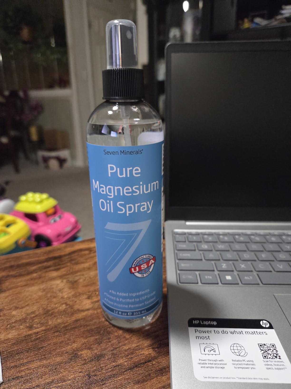 Seven Minerals Pure Magnesium Oil Spray, Big 12oz, USP Grade, Extra Strength, for Feet, Sleep, Muscle Pain & Cramps - Mined in The USA customer photo 1