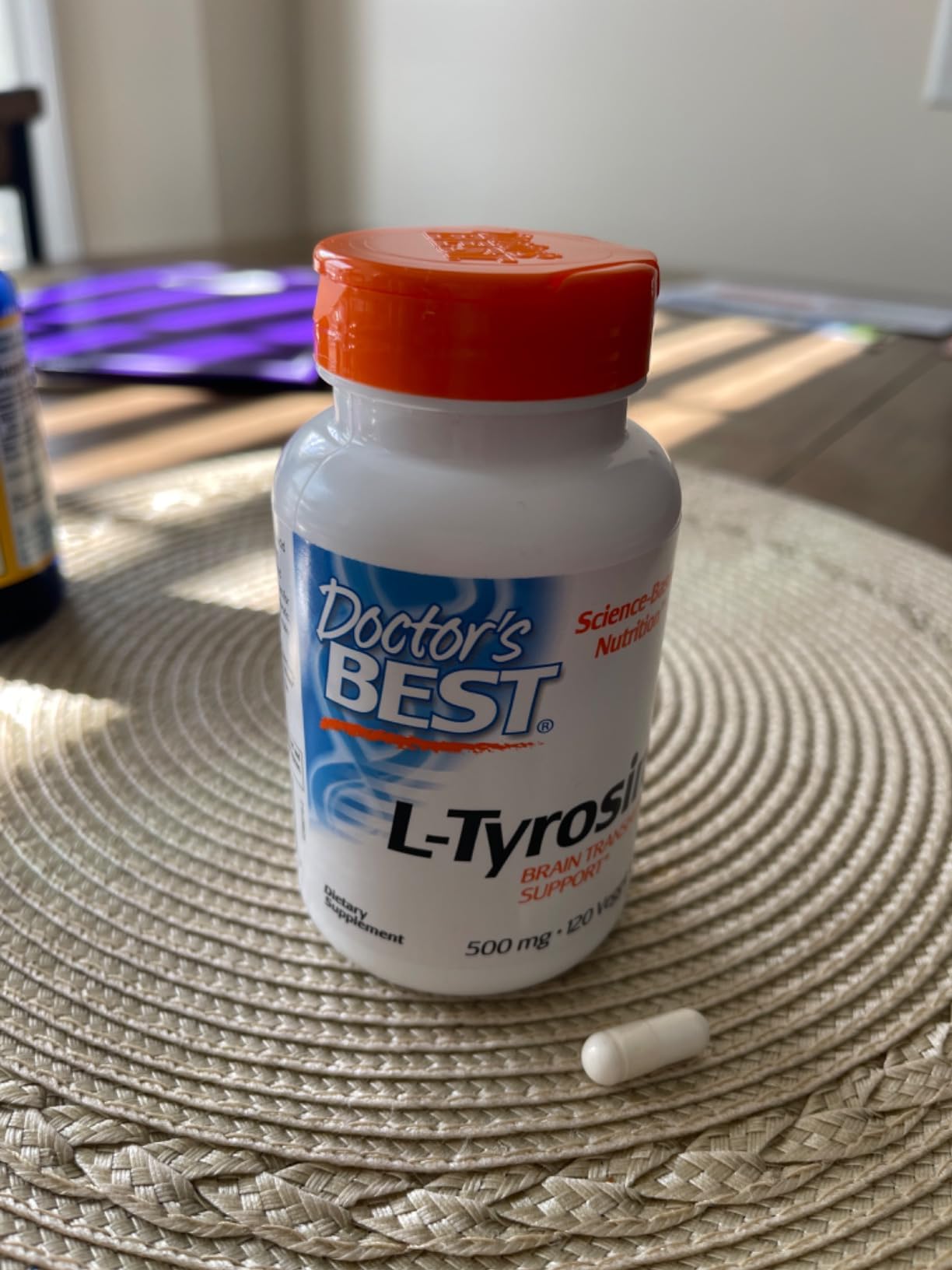 Doctors Best L Tyrosine Supplement for Men & Women - L-Tyrosine 500mg Capsules, Brain Support for Adults, Amino Acid Support 500 mg, Precursor for Thyroxine Production by Thyroid - 120 Veg Caps customer photo 1