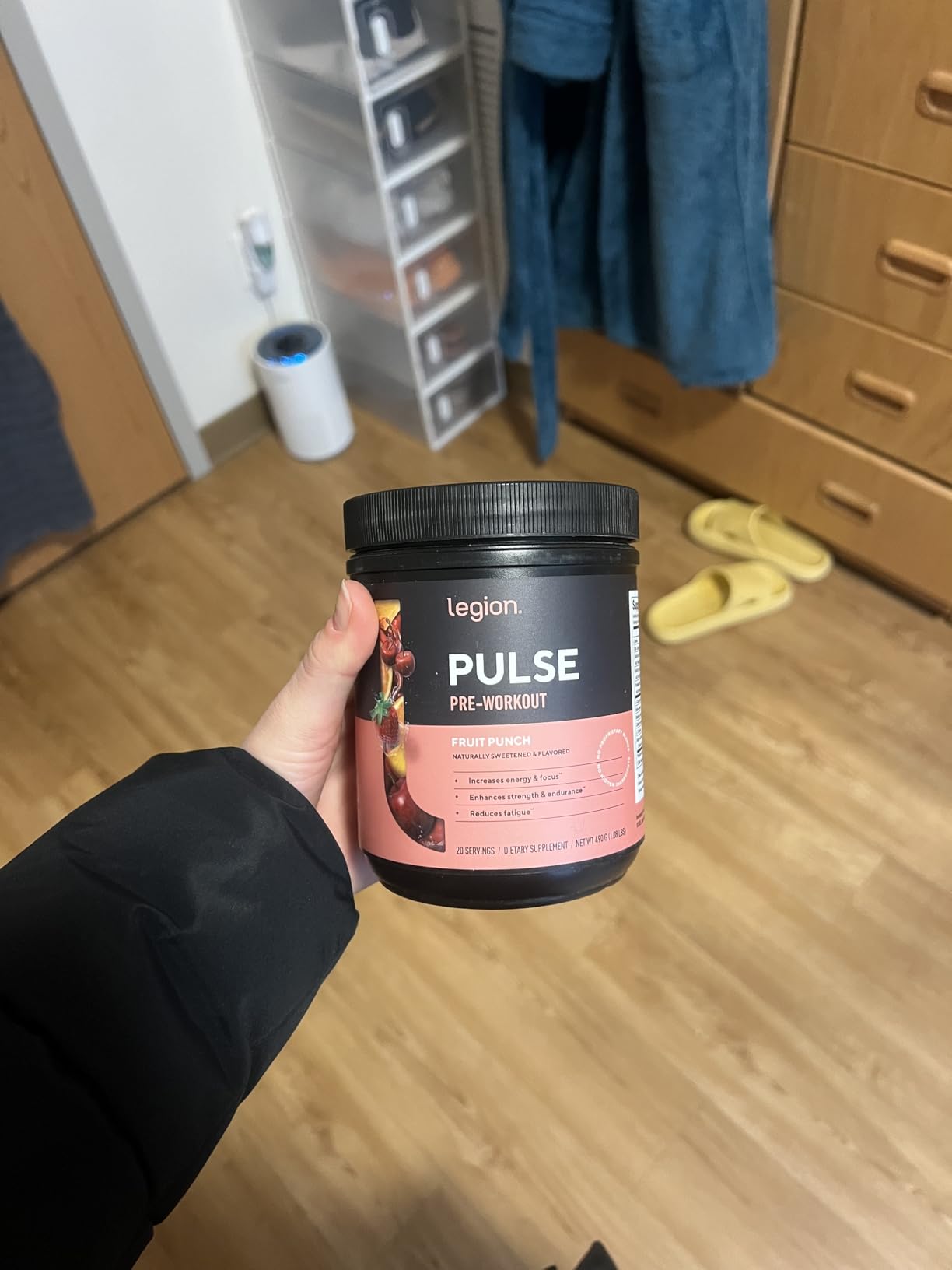 LEGION Pulse Pre Workout Supplement - All Natural Nitric Oxide Preworkout Drink to Boost Energy, Creatine Free, Naturally Sweetened, Beta Alanine, Citrulline, Alpha GPC (Fruit Punch) customer photo 1