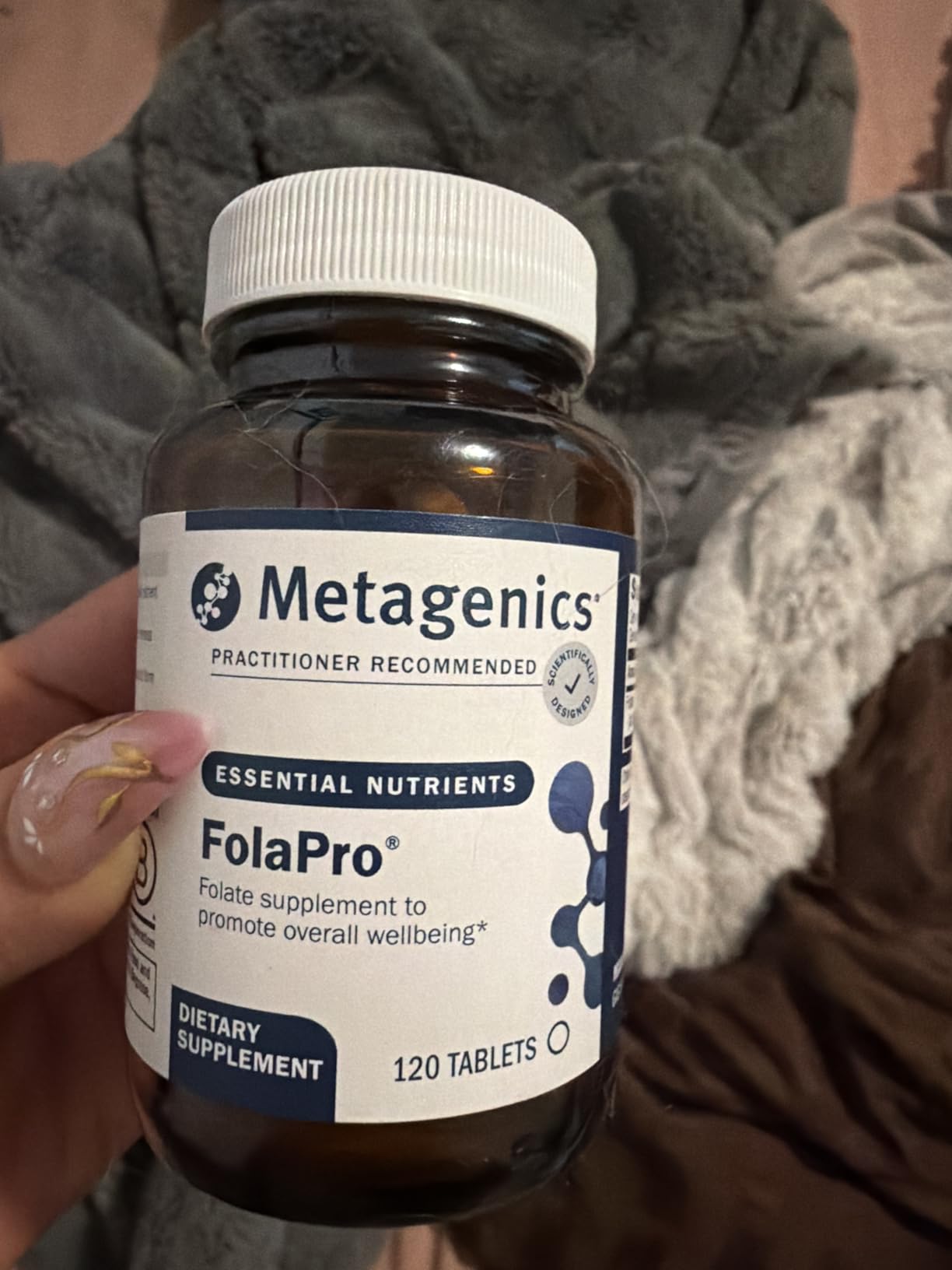 Metagenics FolaPro - L-5-MTHF Folate 1,330 mcg DFE - Supports Methylation, Homocysteine Metabolism & Cellular Health - Non-GMO, Gluten-Free, Vegetarian - 120 Tablets customer photo 1