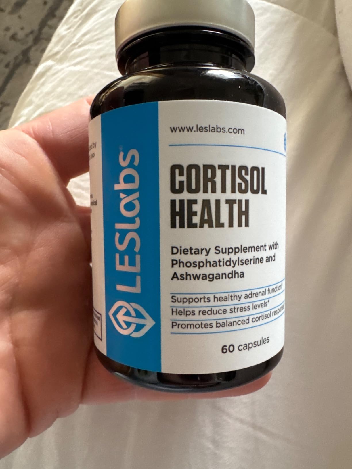 LES Labs Cortisol Health - Stress Relief, Balanced Cortisol Response, Relaxation & Deep Sleep - Phosphatidylserine, Magnesium, Magnolia Bark, Rhodiola Rosea & Ashwagandha - Non-GMO - 60 Capsules customer photo 1