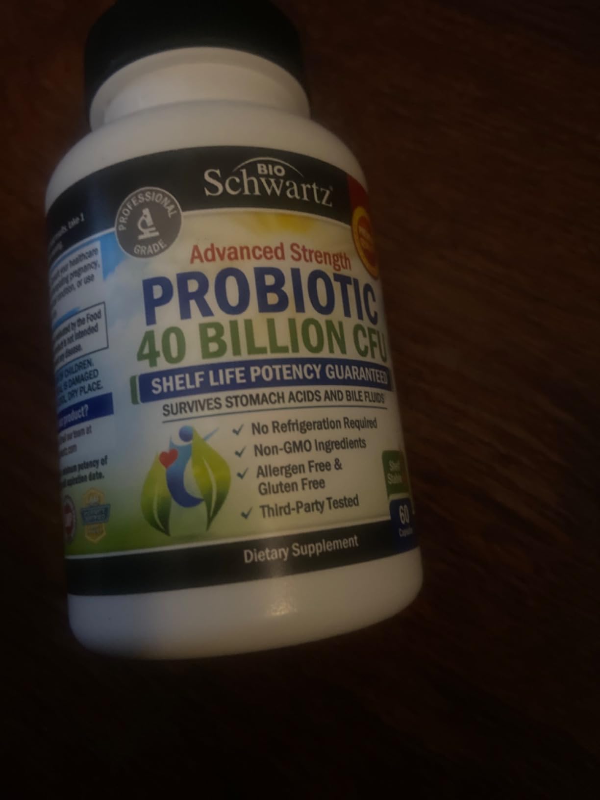 BioSchwartz Daily Probiotic Nutritional Supplement - 40 Billion CFU for Gut Health - Probiotics for Men and Women - Digestive Health with Astragalus & Lactobacillus - Shelf Stable - 60 Count customer photo 1