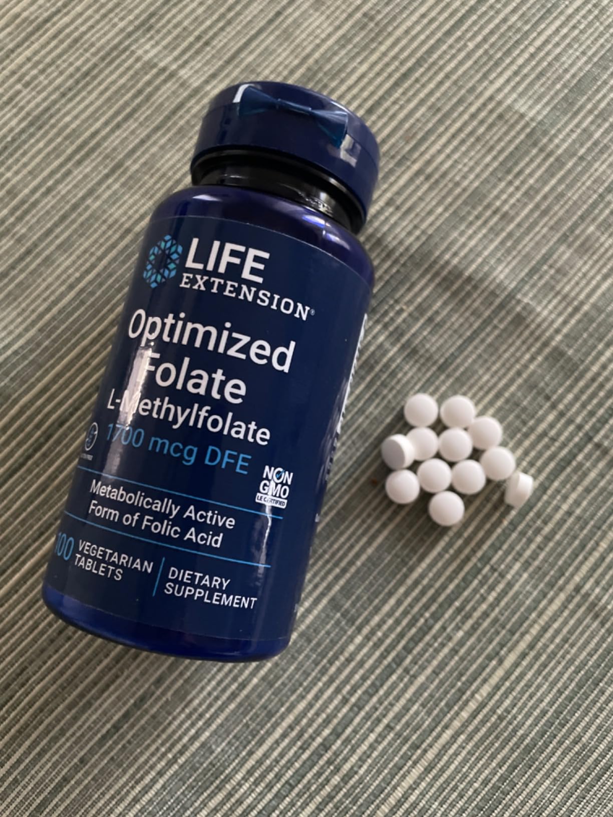 Life Extension Optimized Folate - L-methylfolate - Heart & Brain Support, Healthy Homocysteine Levels - Non-GMO, Gluten-Free, Vegetarian - 1700 mcg DFE, 100 Vegetarian Tablets customer photo 2