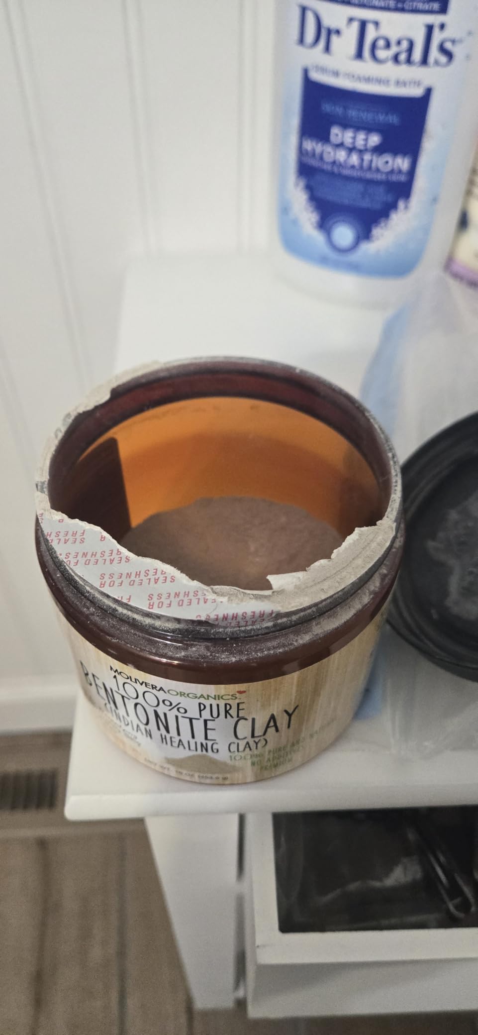 Molivera Organics Premium 1 lb Bentonite Clay Pure, Natural Detoxifying Clay for Face Masks, Hair Care & More - Best Healing Clay - USA Made customer photo 2