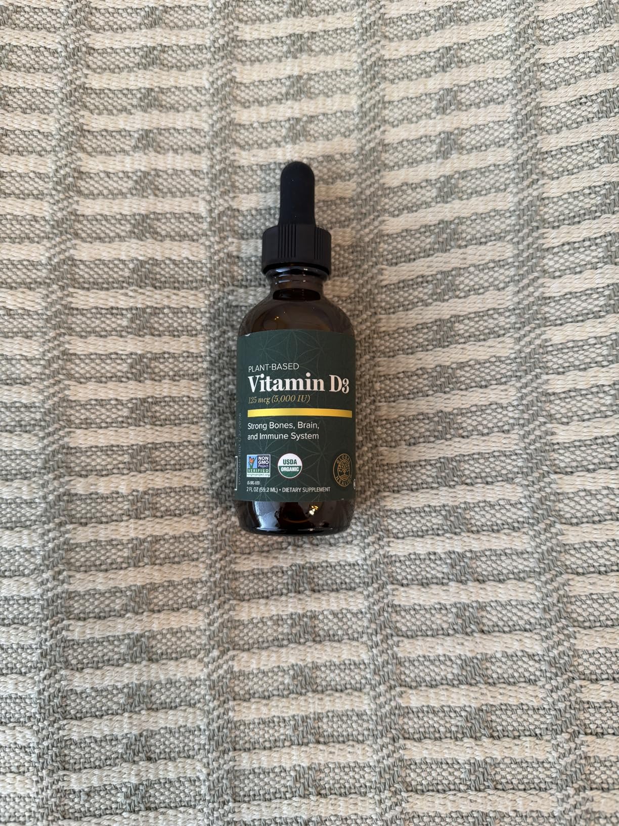 Global Healing Organic Vitamin D3 5000 IU Supplement - Vegan Vitamin D Supplements for Immune Health & Strong Bones Support - Pure D3 Vitamin 5000 IU Ingredients, VIT D3-2 Fl Oz customer photo 2