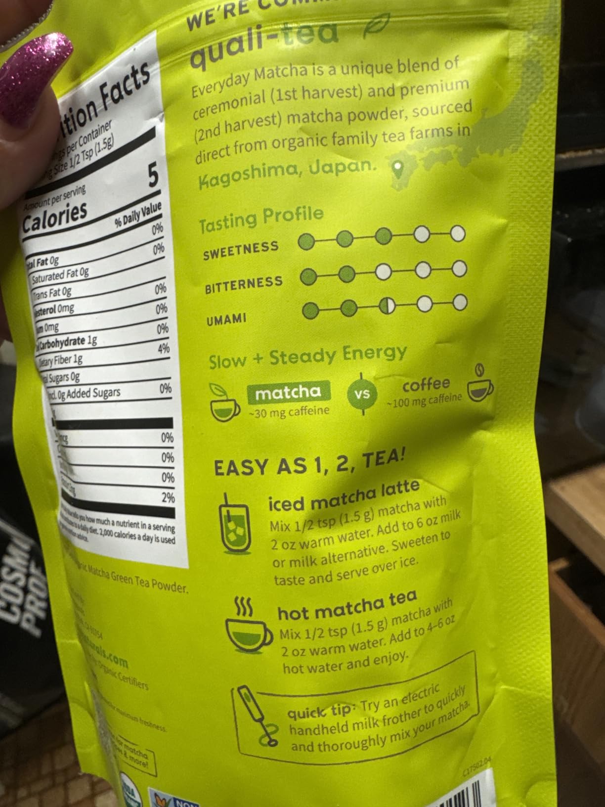 SEN CHA Naturals Organic Matcha Powder, Authentic Japanese Green Tea, Premium First & Second Harvest Culinary and Ceremonial Grade Matcha Powder, Lattes & Baking, 4oz Bag (1 Pack) customer photo 2