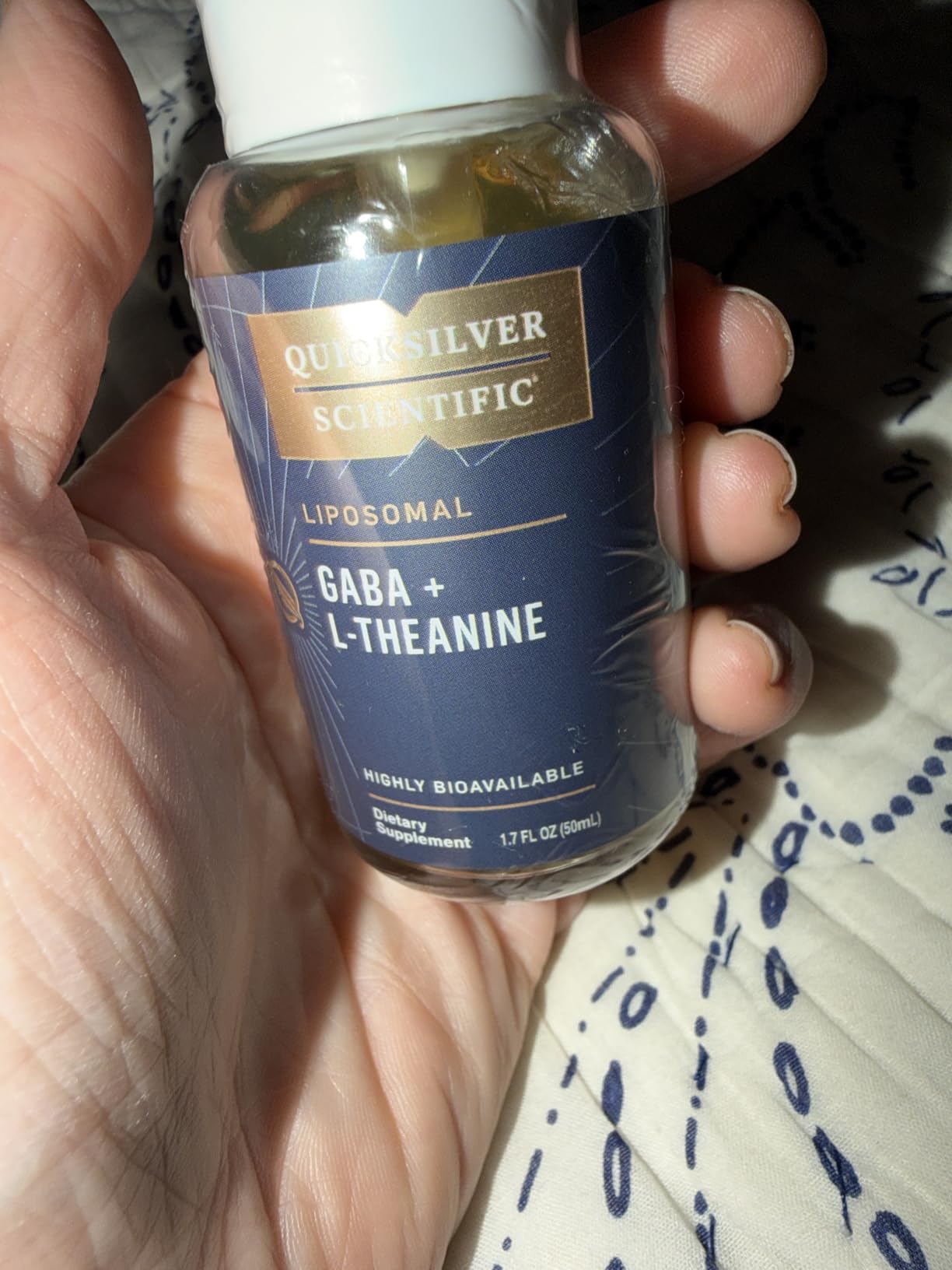 Quicksilver Scientific Liposomal GABA + L Theanine - Calm, Stress Response & Brain Support - Bioavailable GABA Supplement with L Theanine 100mg (1.7oz/50ml) customer photo 1