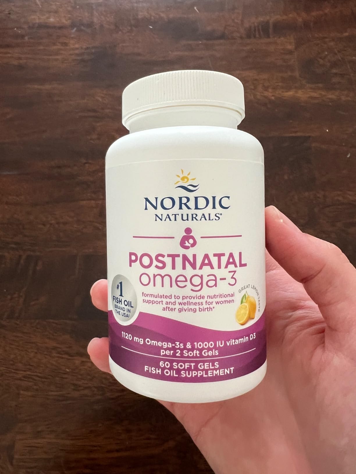 Nordic Naturals Postnatal Omega-3, Lemon - 60 Soft Gels - 1120 Total Omega-3 + 1000 IU Vitamin D3 - Formulated for New Moms; Supports Optimal Wellness, Positive Mood, Healthy Metabolism - 30 Servings customer photo 2