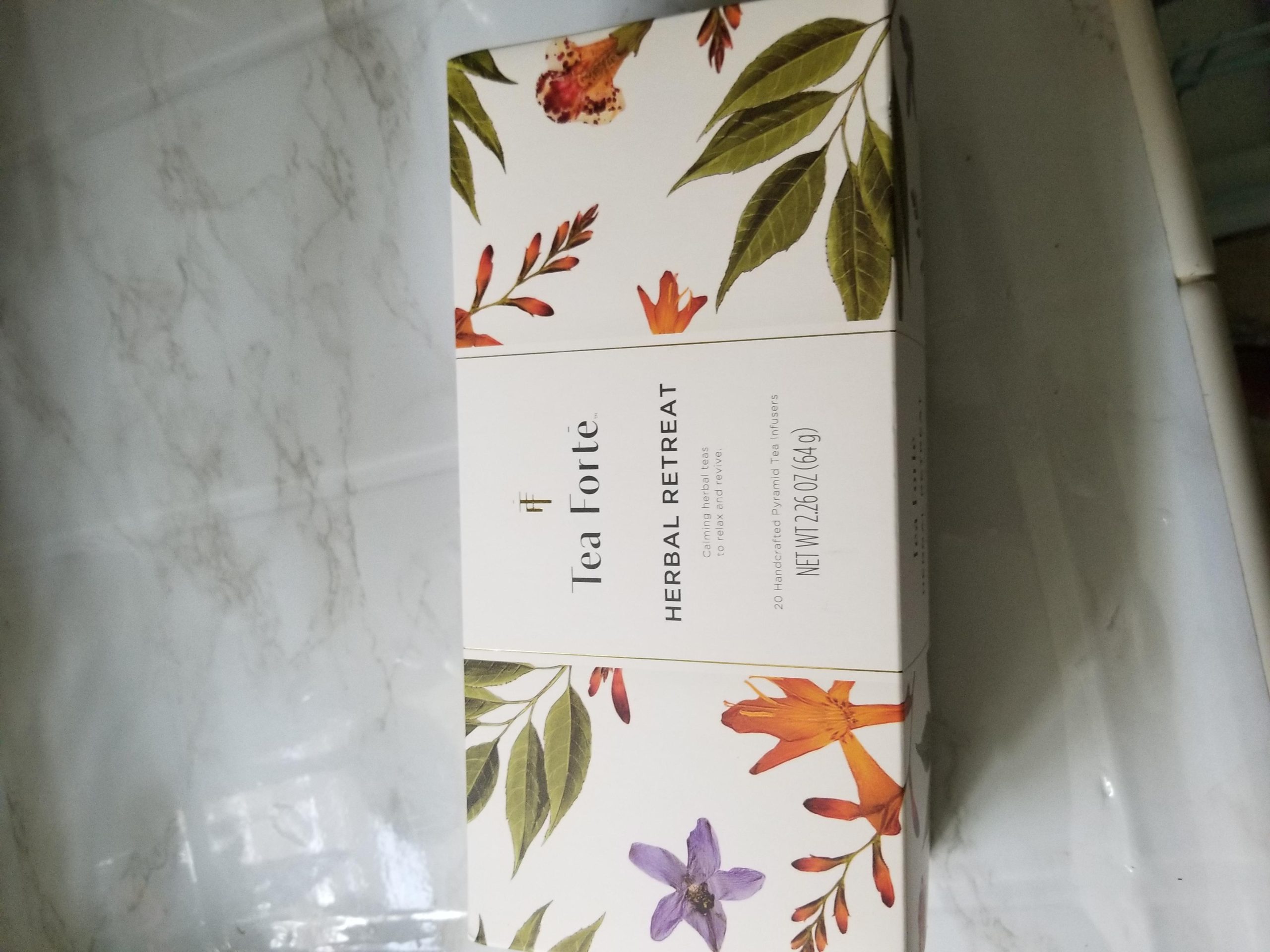 Tea Forte Premium Presentation Box Gift Set Sampler, 20 Count, Assorted Blends Individually Wrapped Handcrafted Pyramid Infuser Bags, Herbal Retreat Tea customer photo 2