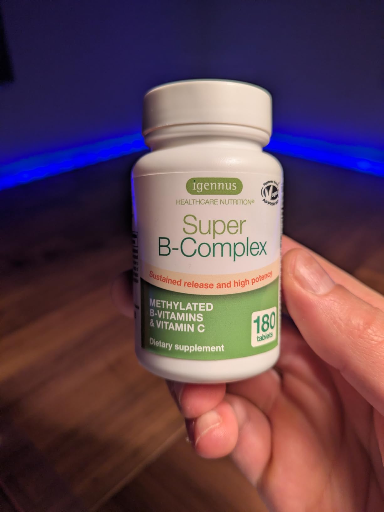 Igennus Super B-Complex Methylated B Vitamins - Sustained Release, Clean Label & High Absorption, with 5-MTHF Folate & Methyl B12, Energy, Mood & Cognitive Performance, Lab Verified, 60 Small Tablets customer photo 2