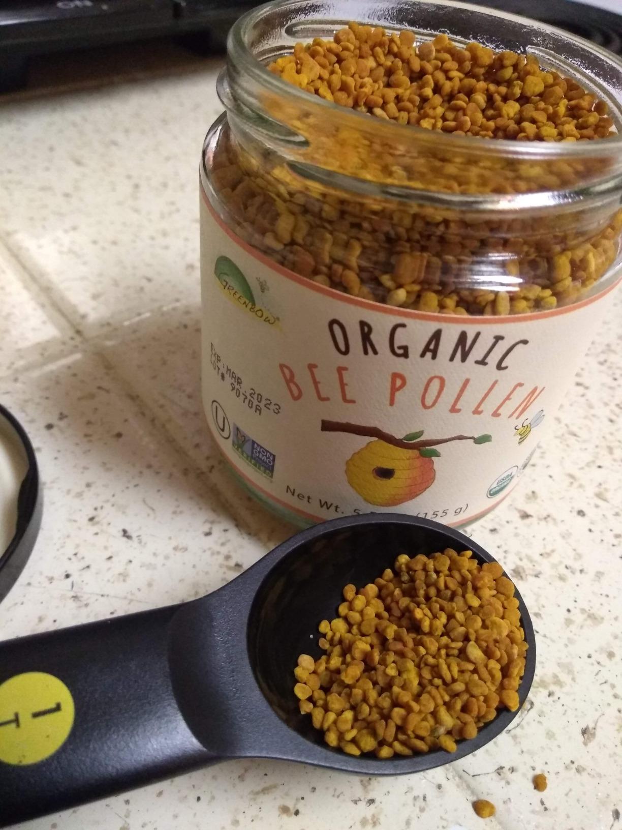 Greenbow Organic Bee Pollen - 100% USDA Certified Organic, Non-GMO, Halal, Kosher Certified, GMP, Pure & Natural Bee Pollen - Superfood Packed with Proteins, Vitamins & Minerals - Gluten Free - 155g customer photo 1