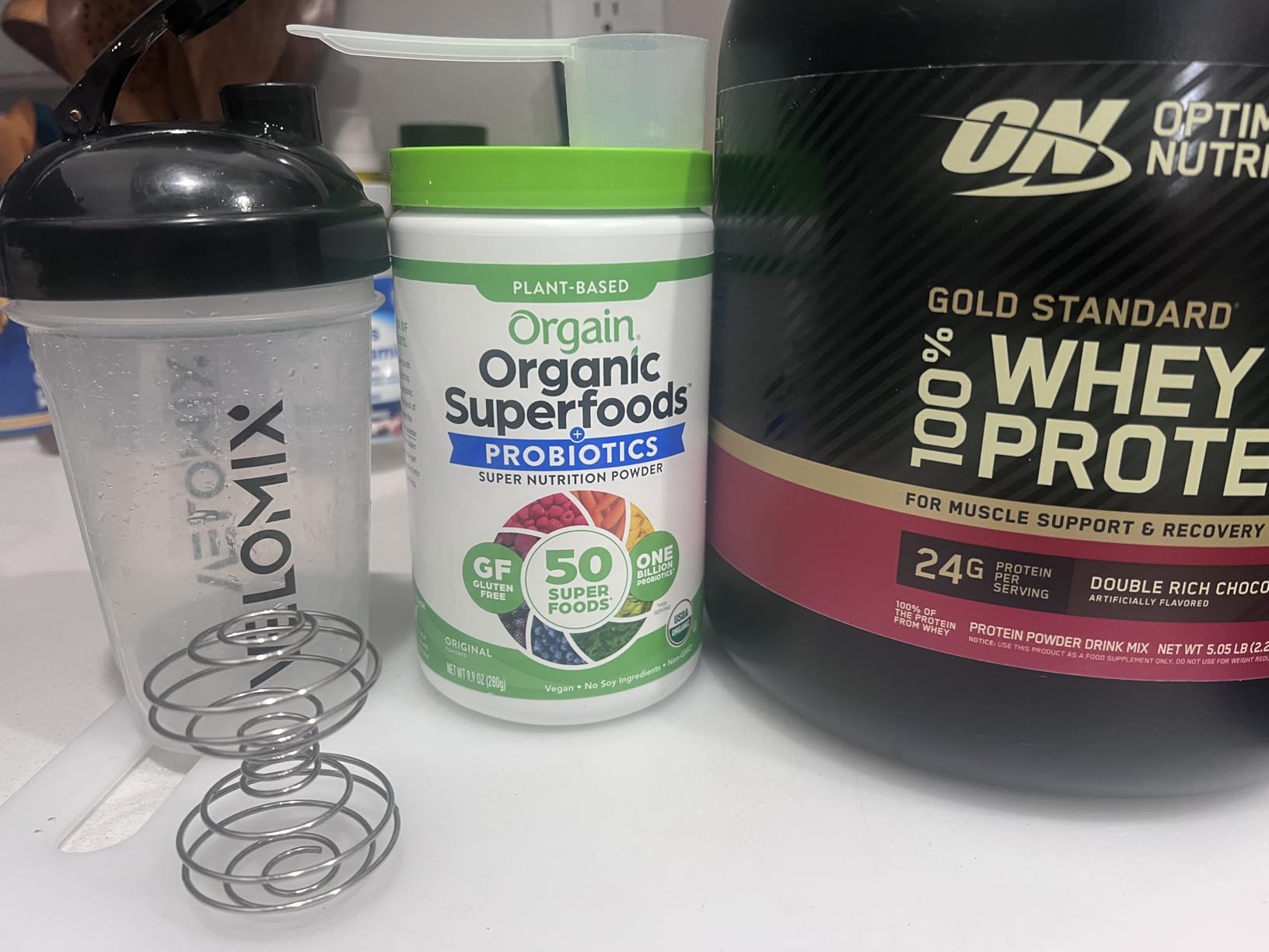 Orgain Organic Greens Powder + 50 Superfoods, Original - 1 Billion Probiotics for Digestive Health, Antioxidants, Vegan, Plant-Based, Gluten-Free, Non-GMO, Green Juice & Smoothie Drink Mix - 0.62lb customer photo 1