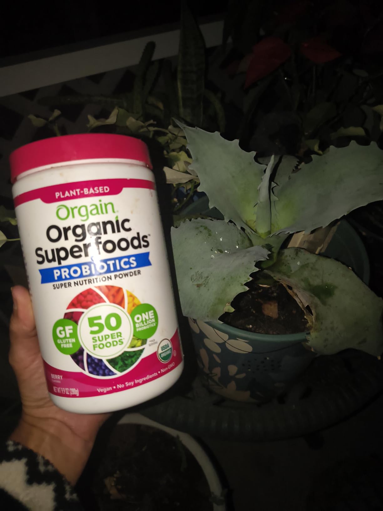 Orgain Organic Greens Powder + 50 Superfoods, Berry - 1 Billion Probiotics, Antioxidants, Vegan, Plant-Based, Gluten-Free, Non-GMO, Green Juice & Smoothie Drink Mix - 0.62lb customer photo 2