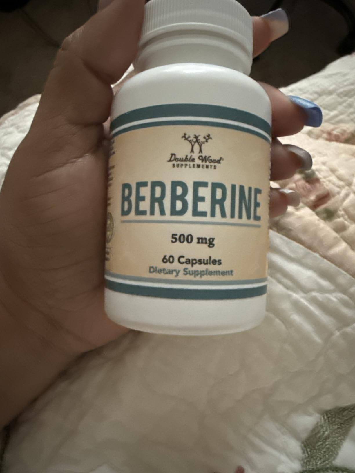 Berberine Supplement 500mg, High Purity 97% HCl, 60 Capsules (Third Party Tested, Non-GMO, Gluten Free, Vegan Safe) AMPK Activator - Berberine HCL for Cardiovascular Health by Double Wood customer photo 1