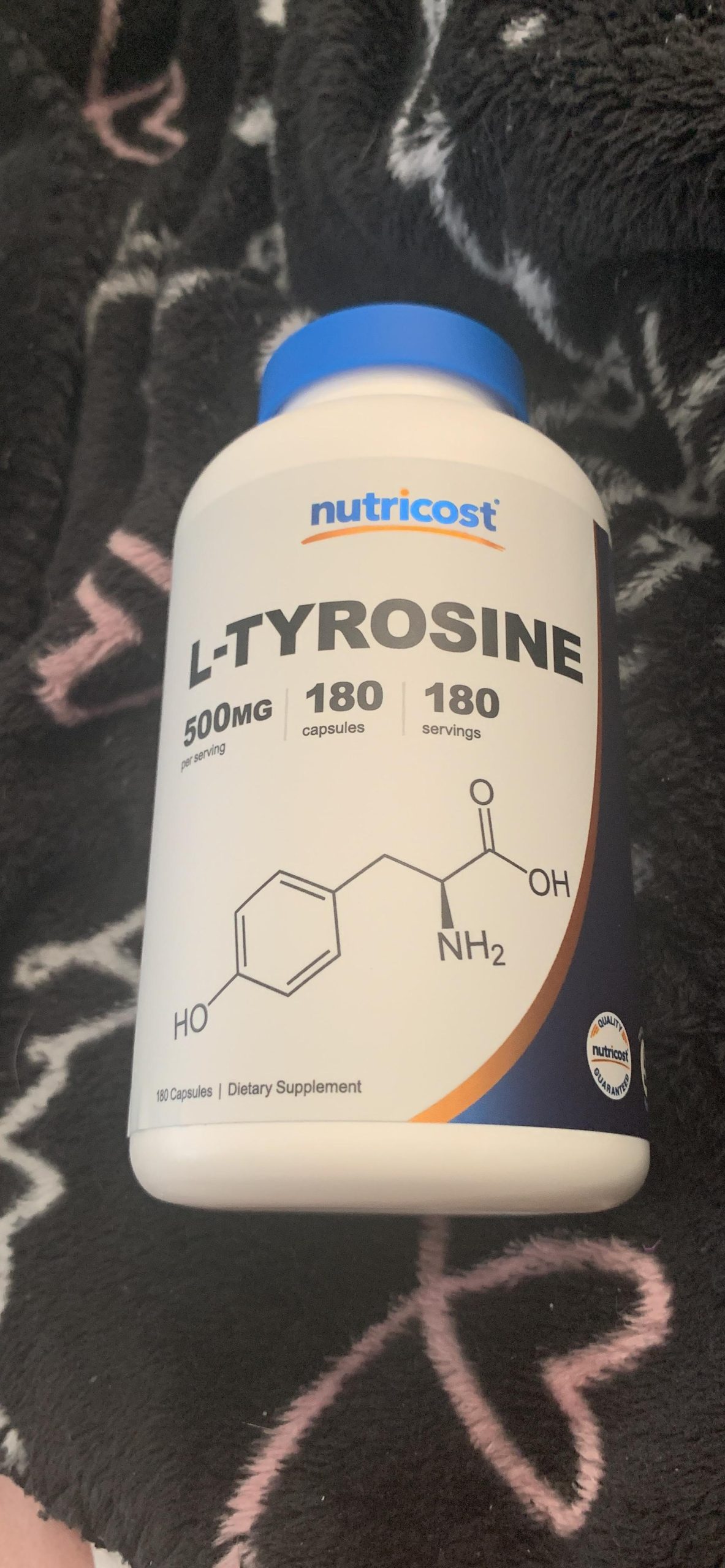 Nutricost L-Tyrosine 500mg, 180 Capsules - Gluten Free & Non-GMO customer photo 1
