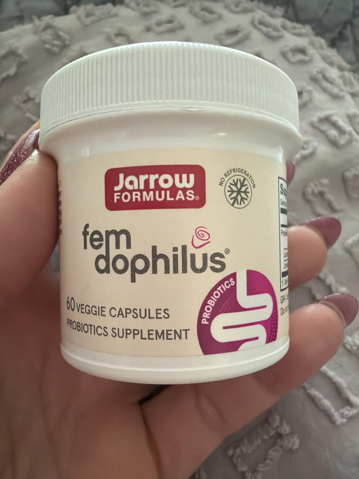 Jarrow Formulas Fem-Dophilus Vaginal Probiotics 1 Billion CFU With 2 Science-Backed Strains, Dietary Supplement For Vaginal & Urinary Tract Support, 60 Capsules, 60 Day Supply, Shelf-Stable Probiotics customer photo 1