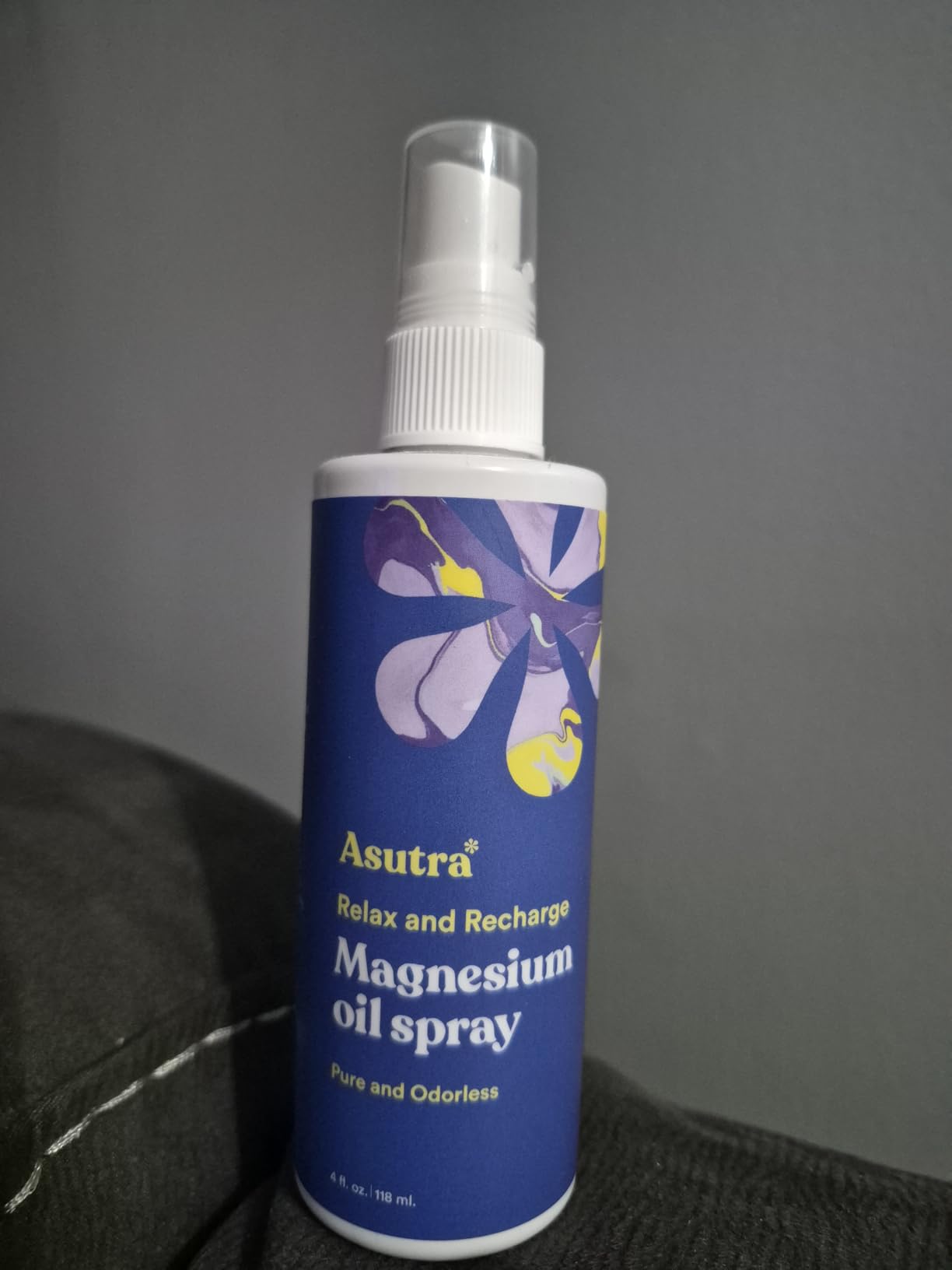 ASUTRA Zechstein Pure Magnesium Oil Spray for Feet and Leg Cramps, Topical Magnesium Spray for Tired Muscles and Better Sleep, Concentrated Sensitive Skin Formula, Less Sting Less Itch (4 Fl Oz) customer photo 1