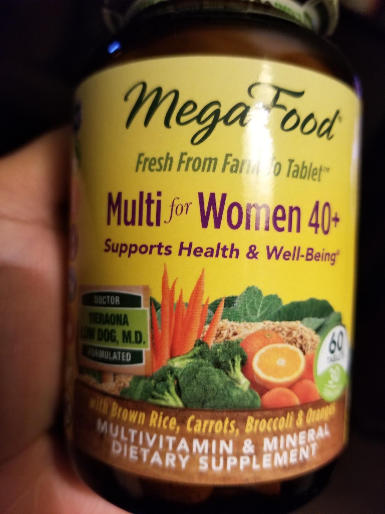 MegaFood Women's 40+ Multivitamin - Multivitamin Supplement for Women with Iron, Vitamins C, B12, K2, A, B6, Choline, and more - Non-GMO, Gluten-Free - Vegetarian - 60 Tabs (30 Servings) customer photo 1