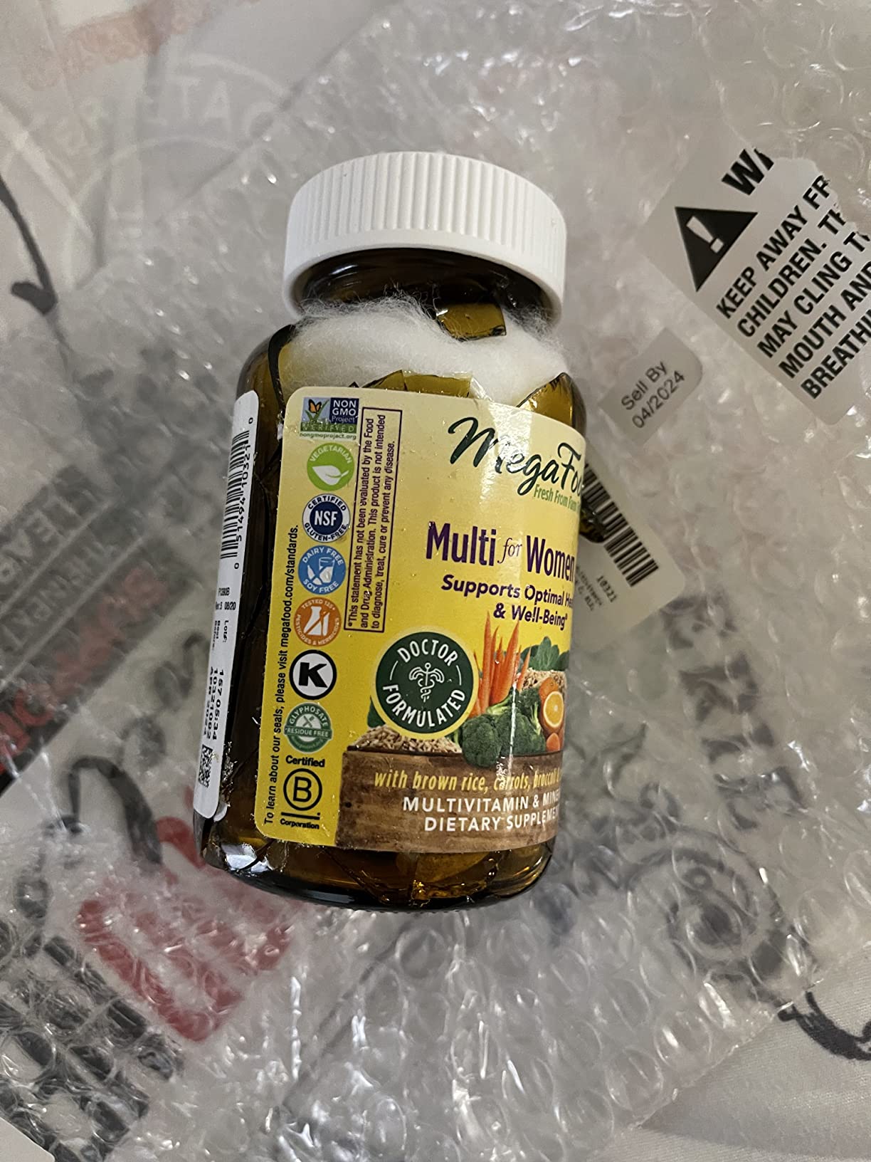 MegaFood Women's 40+ Multivitamin - Multivitamin Supplement for Women with Iron, Vitamins C, B12, K2, A, B6, Choline, and more - Non-GMO, Gluten-Free - Vegetarian - 60 Tabs (30 Servings) customer photo 2