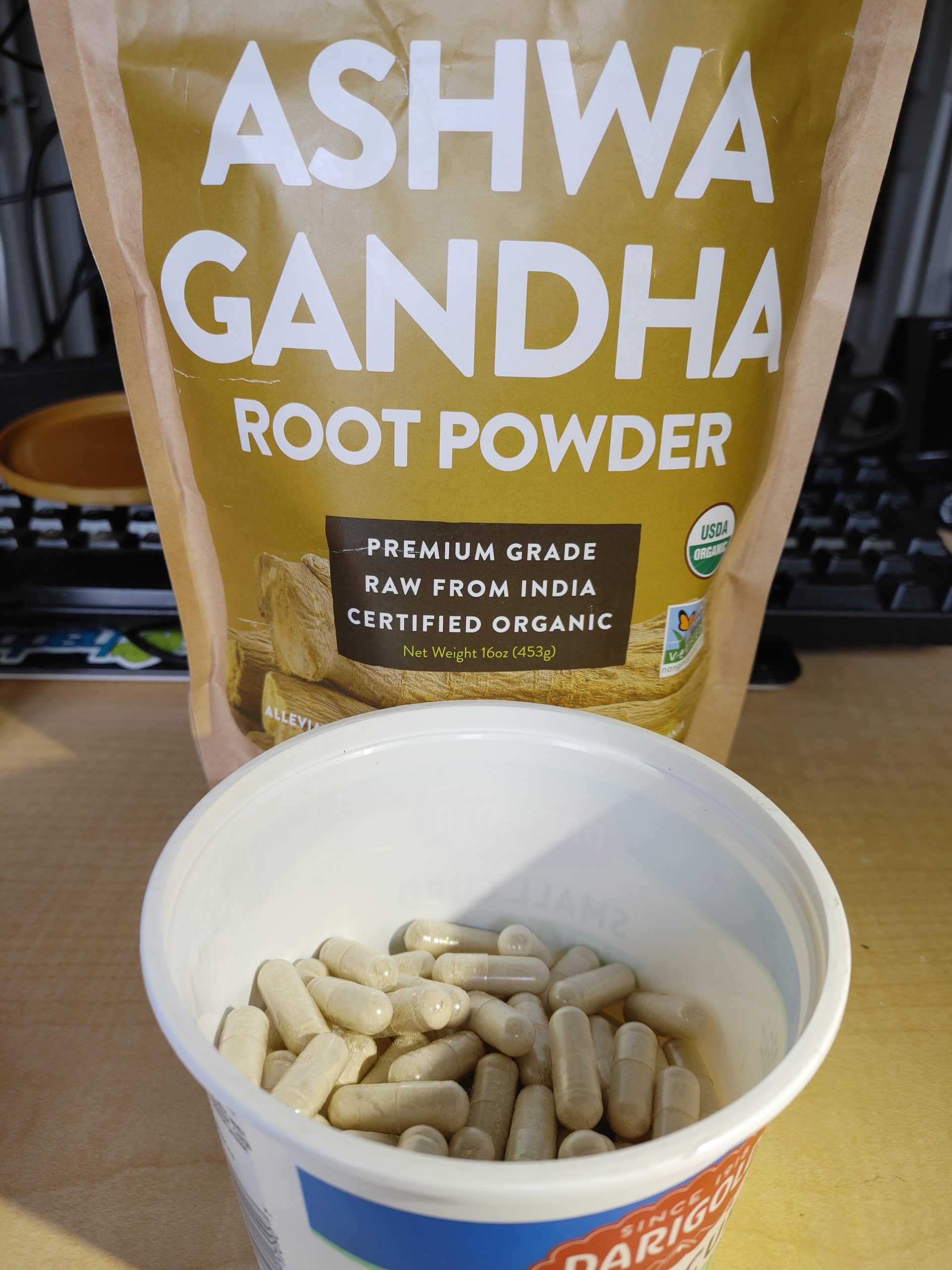 FGO Organic Ashwagandha Root Powder, 16oz Resealable Bulk Bag, Non-GMO, Indian Ginseng, Withania Somnifera, Sourced from India (Pack of 1) customer photo 2