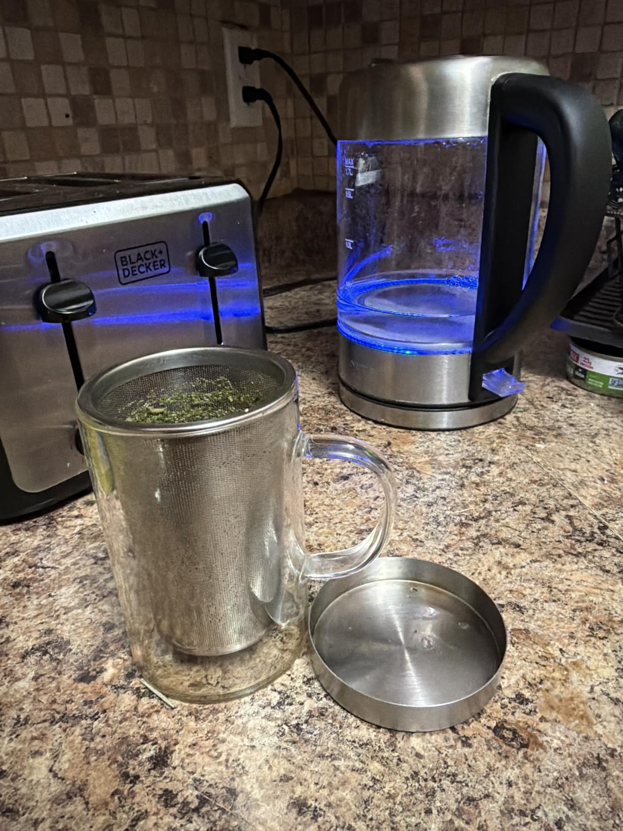 ecooe 16.9oz Glass Tea Cup with Infuser and Lid 430ml(Use Capacity) customer photo 2